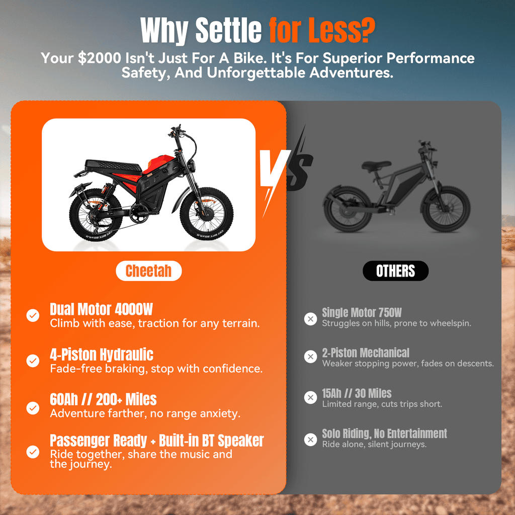 FREESKY 4000W Dual Motor Electric Bike for Adult, 2880WH 60AH Battery 38MPH 200 Miles, 20 Fat Tires Full Suspension AWD All Terrain Moped Electric Bikes