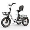 SPACEWALK Adult 3 Wheel Electric Tricycle, 18×3.0 Fat Tires, 48V 15AH battery 700W Peak Motor Up to 60 Miles Range, 18 MPH Adjustable Backrest Electric Bikes Electric Bikes