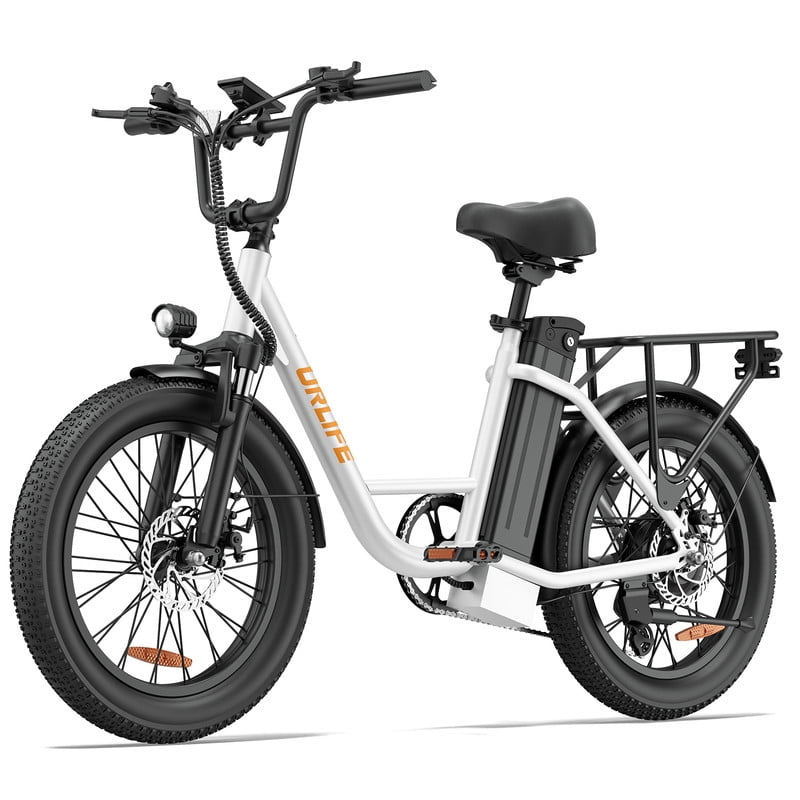 URLIFE 3.0 Fat Tire Ebike, 20 Electric Bicycles for Adult, 750W Peak Motor, 48V 13AH Remobavle Battery, 7-Speed Commuting Ebike, UL2849-Black Electric Bikes