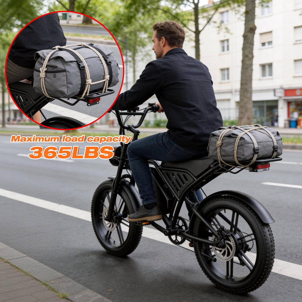 ASKGO 48V 20Ah Electric Bike for Adults, 2200W Peak 750W Fat Tire Off-Road Ebike, 30MPH & 75 Miles, Cargo Ebike,NFC Unlock Electric Dirt Bike,UL2849 Electric Bikes