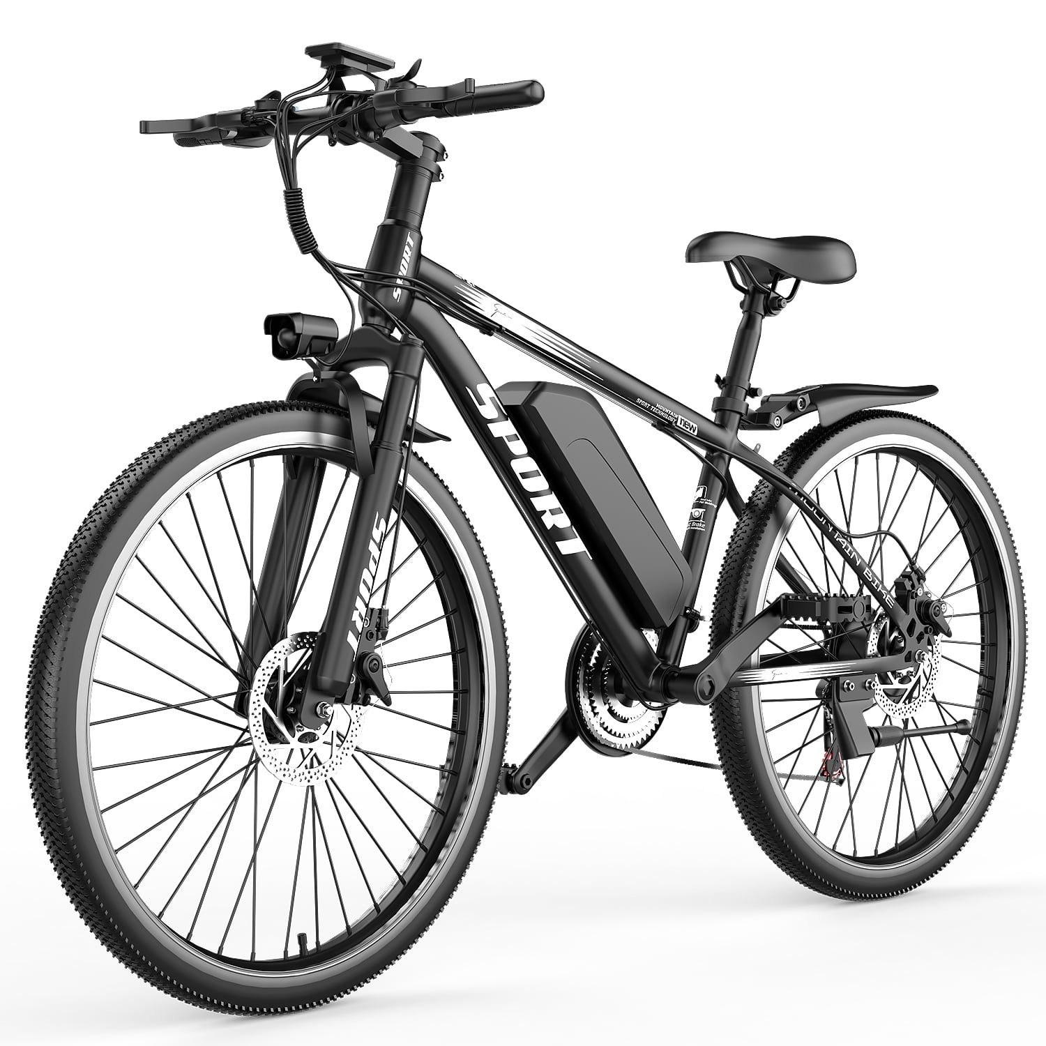 1200W Adult Electric Mountain Bike, 48V 10A Removable Battery-65 Miles, 26 Professional Shock Absorbing Tires,30MPH Off-Road Motorcycle,7 Speed Ebike,UL2849 Electric Bikes