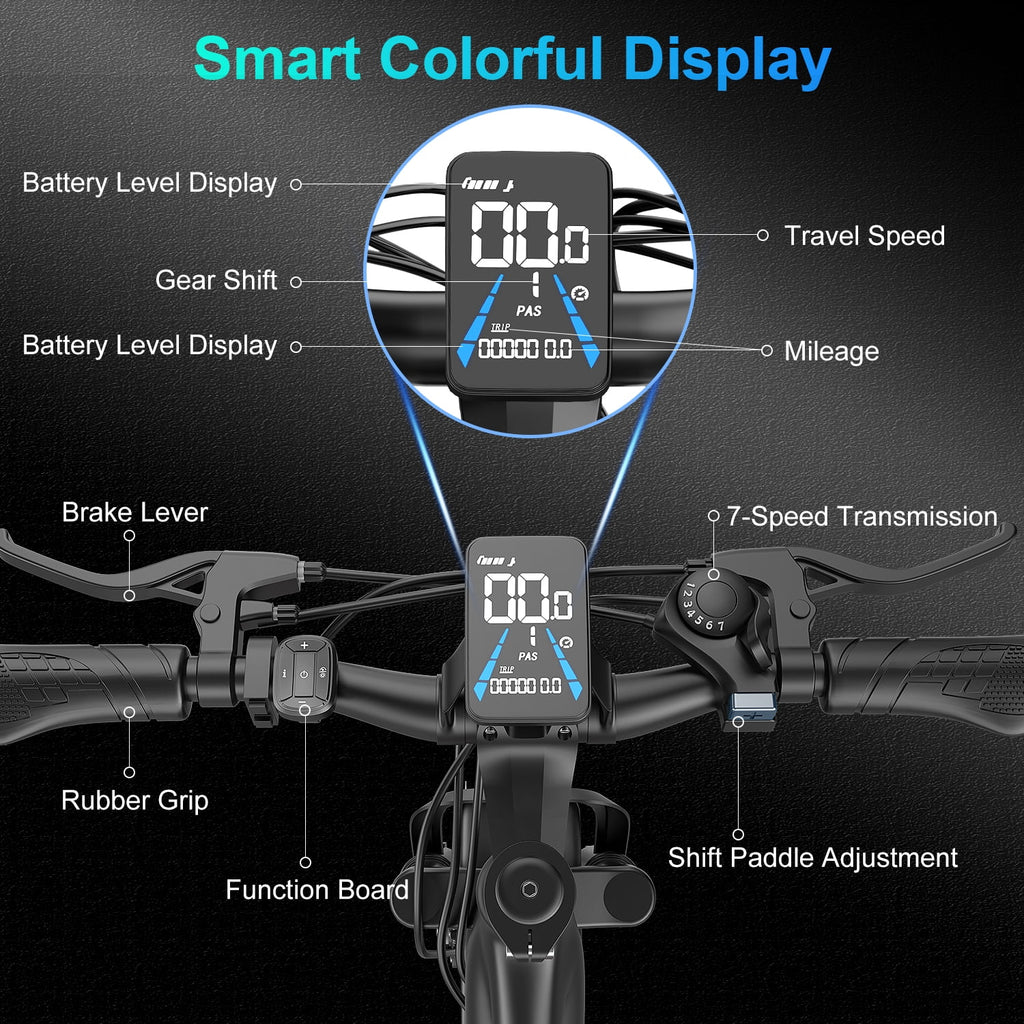AZHAR Electric Bike for Adults, 26 Electric Mountain Bike, 750W Power Motor, Up to 20 MPH 45 Miles, Electric Bicycle with 48V 10AH Removable Battery, UL 2849 Electric Bikes