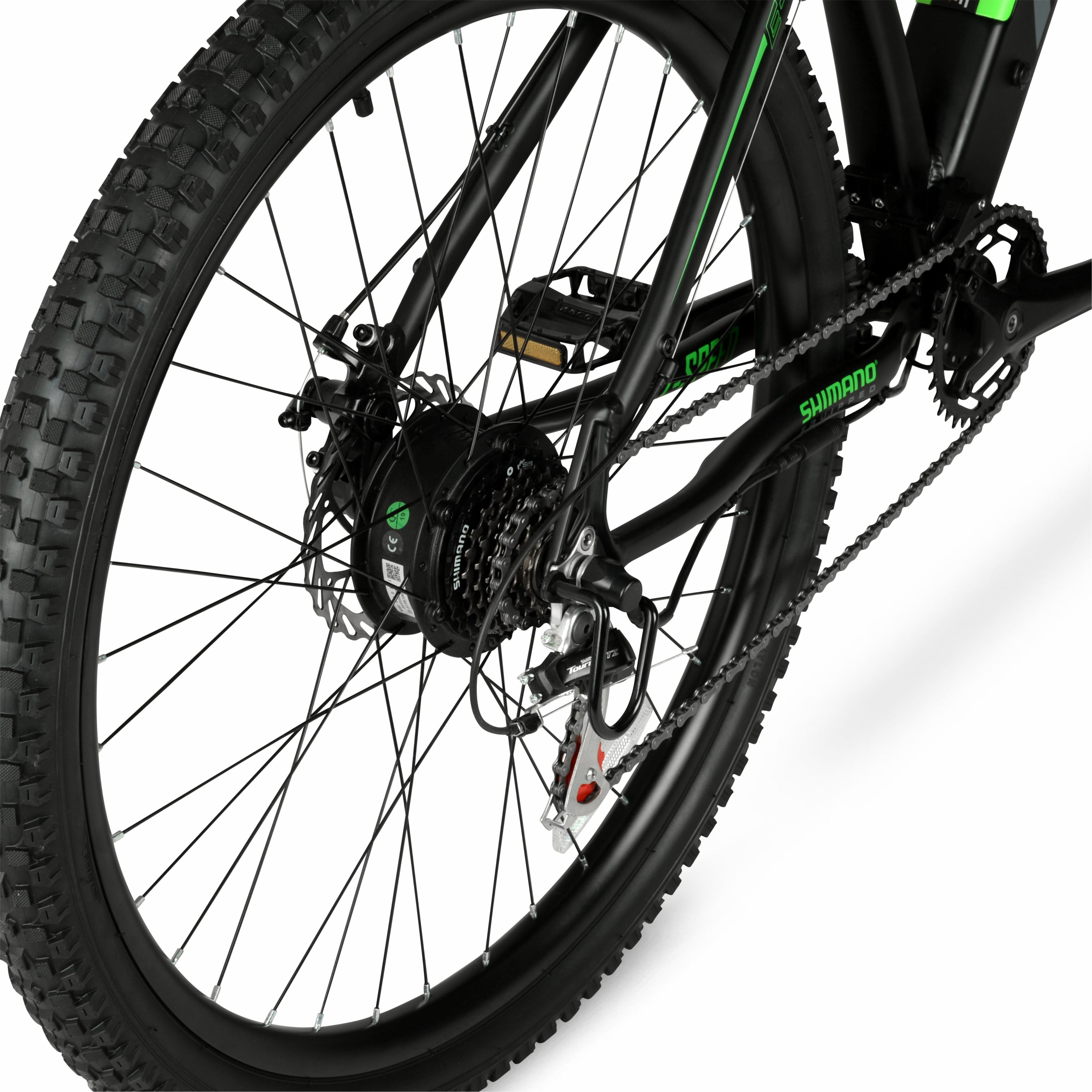 Hyper Bicycles 29 36V Class 2 Electric Mountain Bike, 350W Motor, Adult Ages 14+, Black Electric Bikes