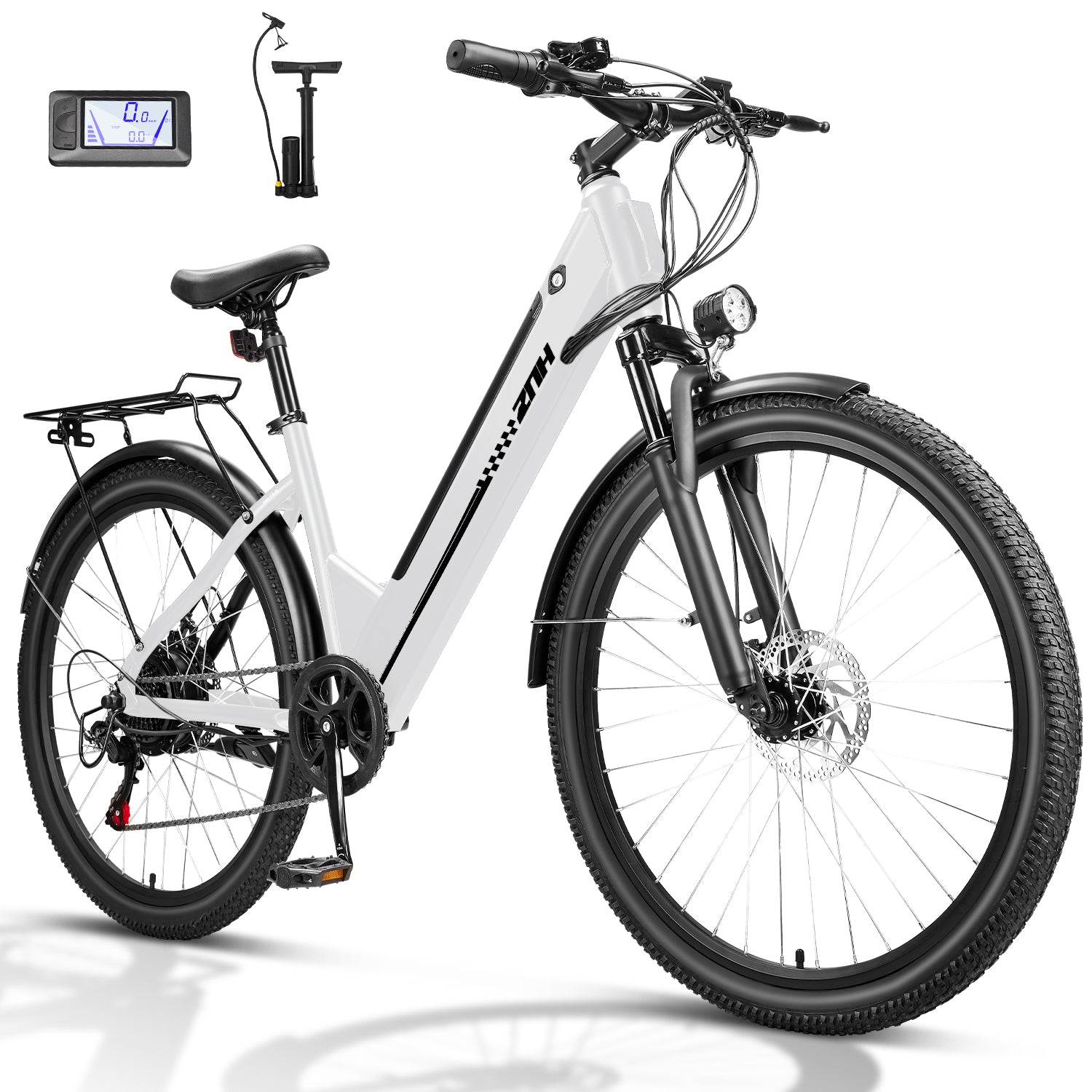 ZNH 26Low Step Commuter Electric Bike for Adults|750W Powerful Motor Adult Electric Bicycles Max 20mph|48V 13Ah Removable Battery Women City Ebike|UL2849|Black Electric Bikes