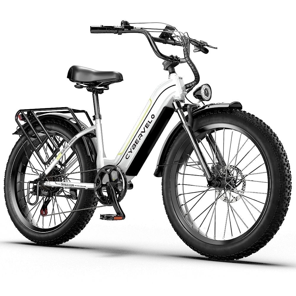 1000W Peak Ebike for Adults,Detachable Battery 26 Fat Tire Step-Thru 7-Speed,Adult All Terrain Electric Bikes