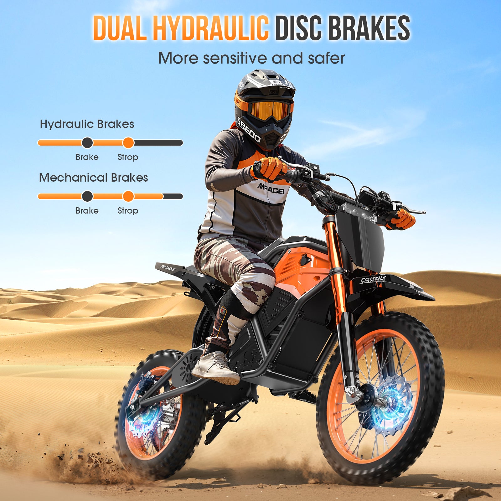 Electric Bike for Adults, Peak-3000W, Max 37.5MPH Electric Motorcycle,14/12  Fat Tire Dirt Bike, E-Bike Electric Bikes
