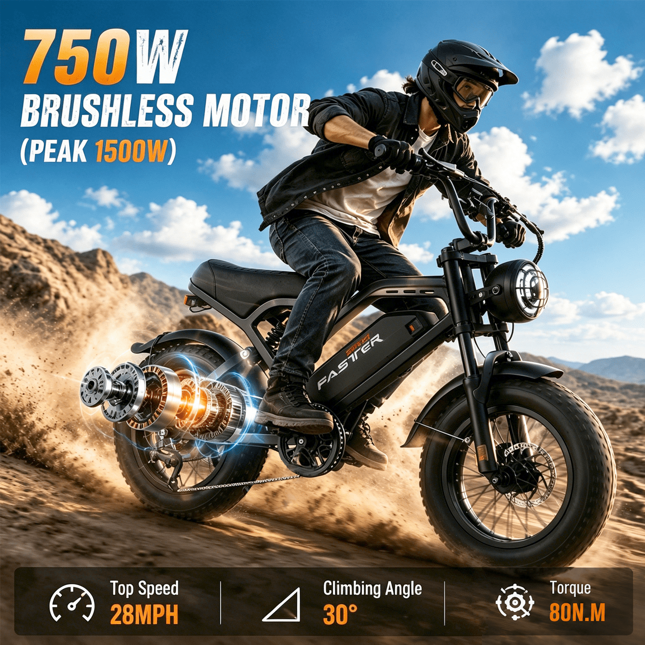1000W Electric Bike for Teens&adults, UL2849 Certified Fat Tire E-Bike, 25MPH 48V 15.6Ah Mountain Bike , Cool off-Road Electric Bike Gift for Teenage Riders Electric Bikes