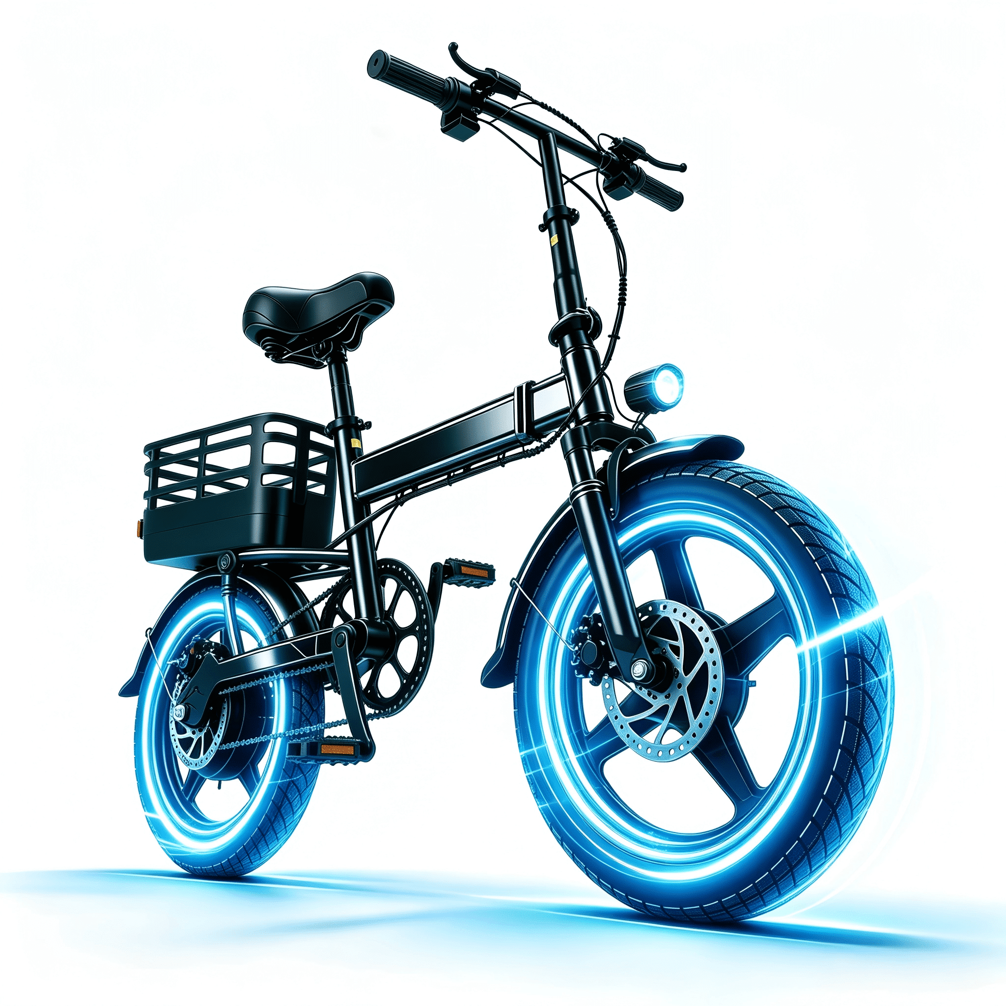 14IN Folding ebike for Adults Teens,500W Motor up to 20 mph Range 30 mile with 36V 12Ah Removable Battery Dual-disc brakes Electric bicycle,UL 2849 Electric Bikes