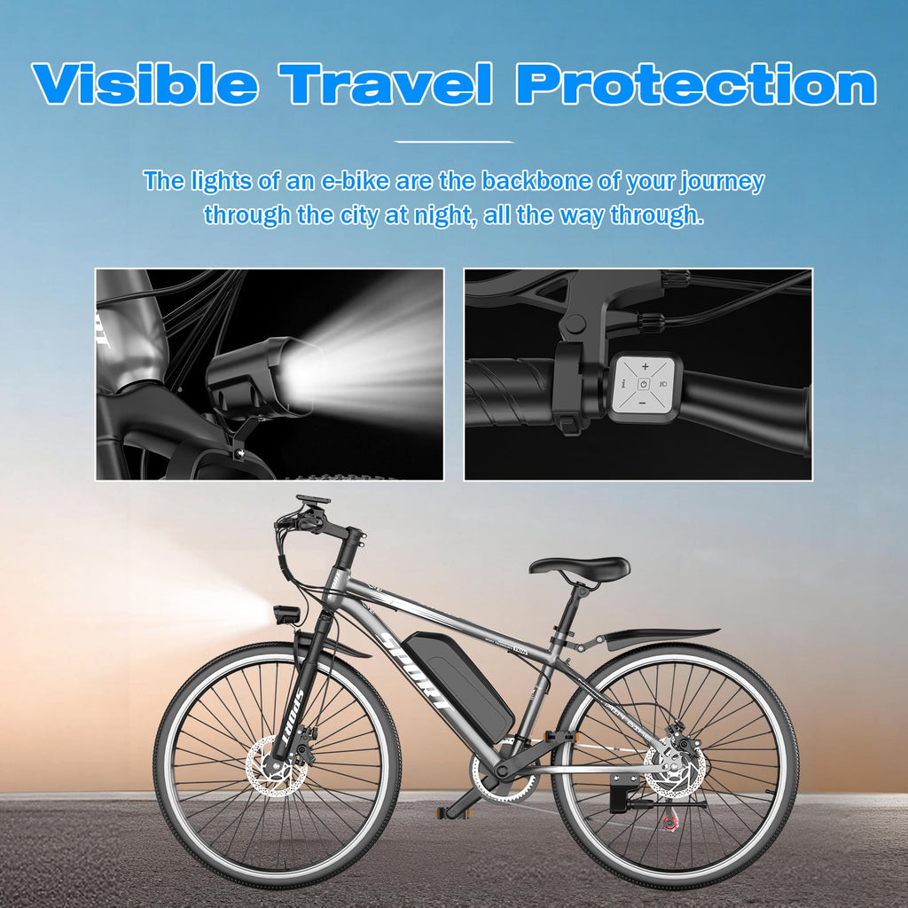 G26Electric Bike for Adults, 26 750W Peak Motor, 65 Miles 28MPH Ebike, 480Wh Battery Electric Bicycle for Adults 7 Speed Electric Bicycles Front Fork Suspension,UL2849 Electric Bikes