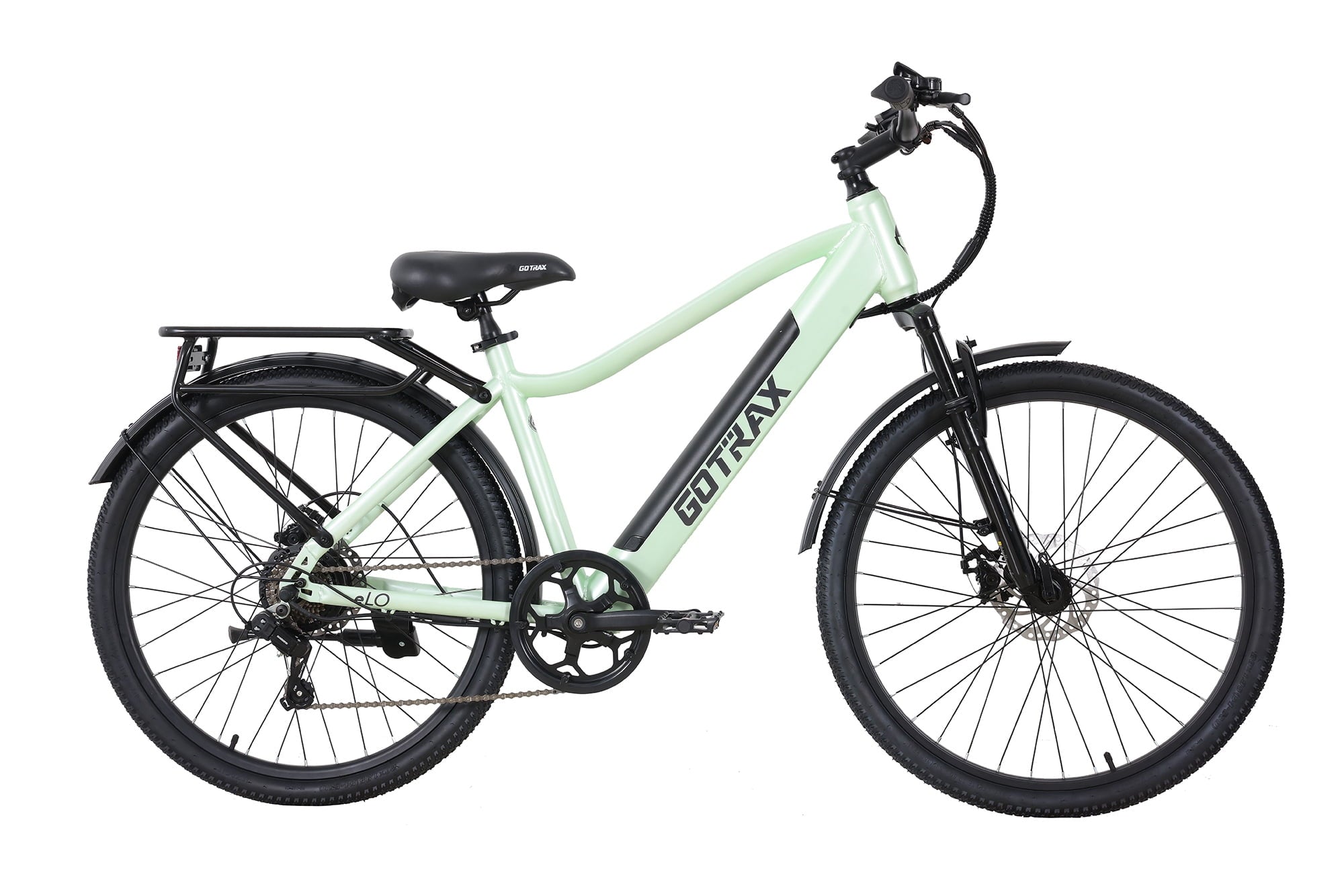 GOTRAX Elo 26 Adult Electric Commuter Bike, 36V 10.4Ah, 25 Miles, 7 Speed Shimano, Front Suspension, Unisex Electric Bikes