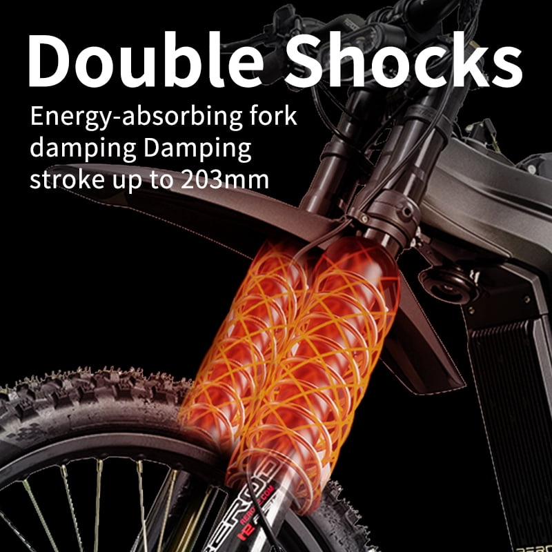 Electric Dirt Bike for Adults with Adjustable hydraulic shock absorber, 8000W Peak Motor, Max Speed 53MPH& Up to 75Miles,Electric Motorcycle with 72V/35AH Removable Battery,UL2849(USA Werahouse) Electric Bikes