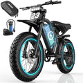 20 Fat Tire Electric Bike for Adults, 750W 1500W Peak Motor Dirt Bike, 48V 17.5Ah E-Bike, Full Suspension, Max 32MPH, UL 2849 Electric Bikes