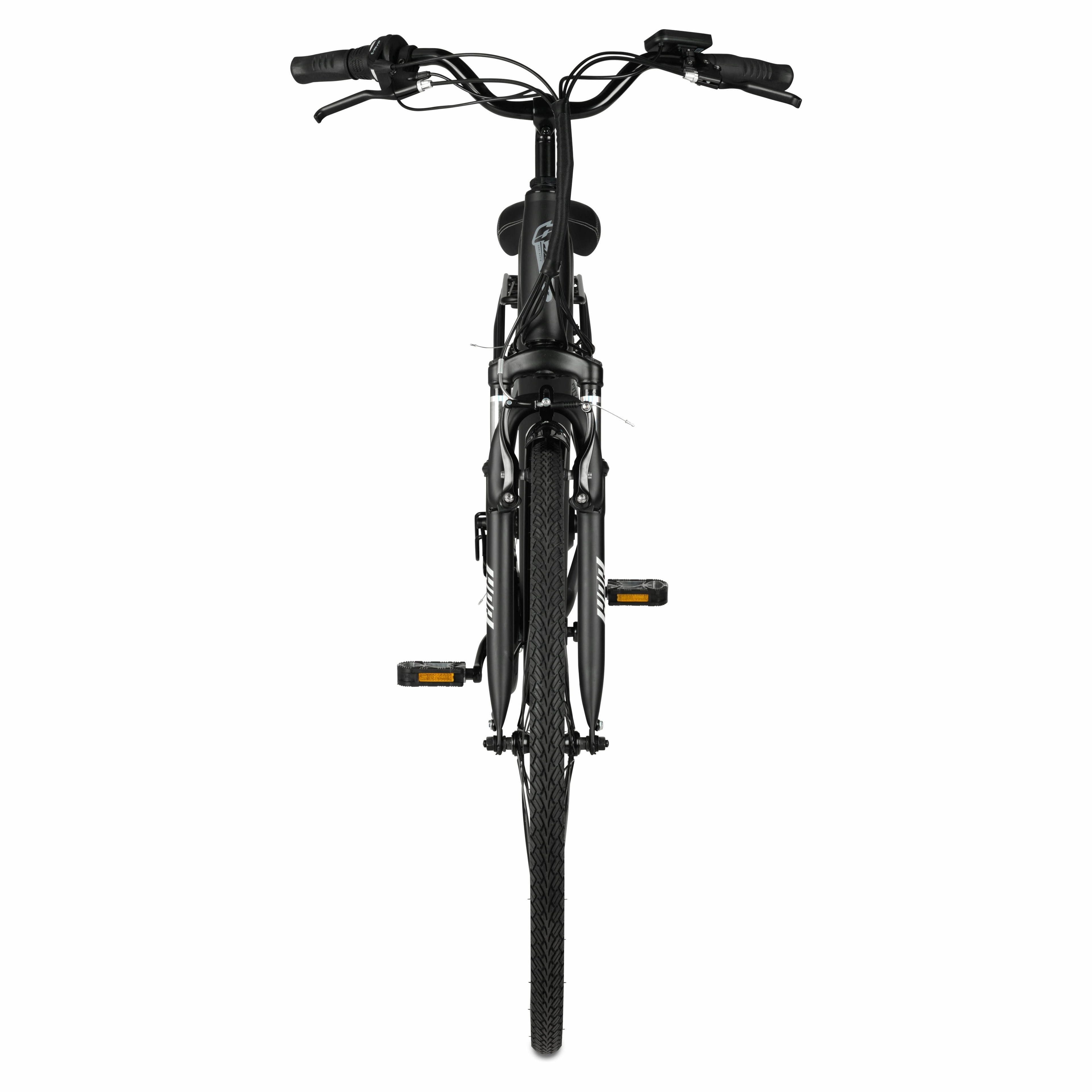 Hyper Bicycles 36V Class 2 700C Electric Commuter E-Bike, Adult Ages 13+, Pedal-Assist, 250W Motor, Black Electric Bikes