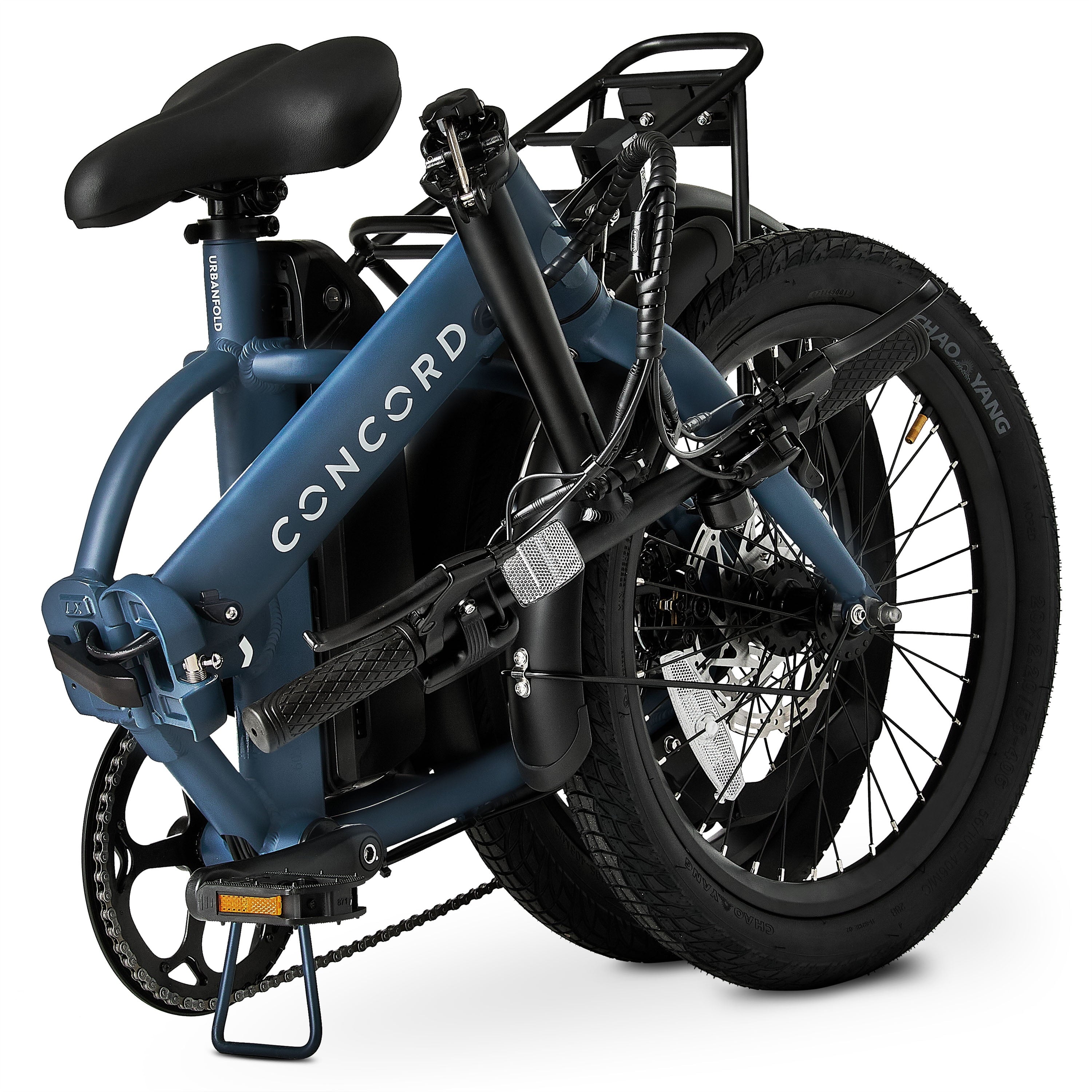 Concord 20 Urbanfold Electric Folding Bike, 36V, Class 2, Blue, Fits Riders 4'11 - 6'2, Adult, Unisex Electric Bikes