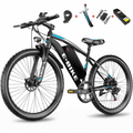 26 Electric Bike for Adults, ebike 750W Peak Power Motor, 25MPH 35Miles Electric Mountain Bike with 432Wh 12Ah Removable Battery, 7-Speed,UL 2849 Electric Bikes