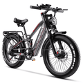 26x 4 Electric Bike,2000W Peak Motor,60V 50AH Removable Battery,Full Suspension Fat Tire E-Bike,Rear Rack, UL 2849 Electric Bikes