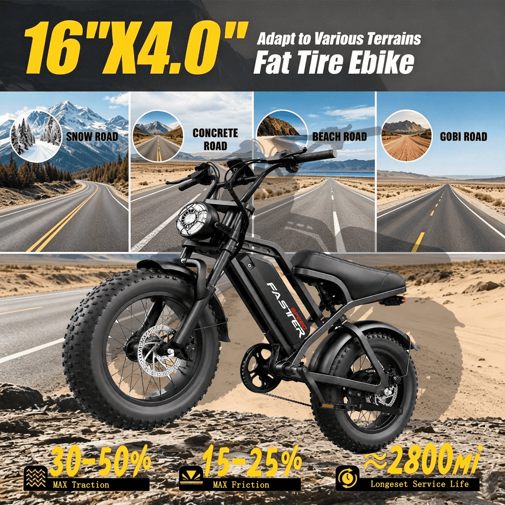 1000W Electric Bike for Teens&adults, UL2849 Certified Fat Tire E-Bike, 25MPH 48V 15.6Ah Mountain Bike , Cool off-Road Electric Bike Gift for Teenage Riders Electric Bikes