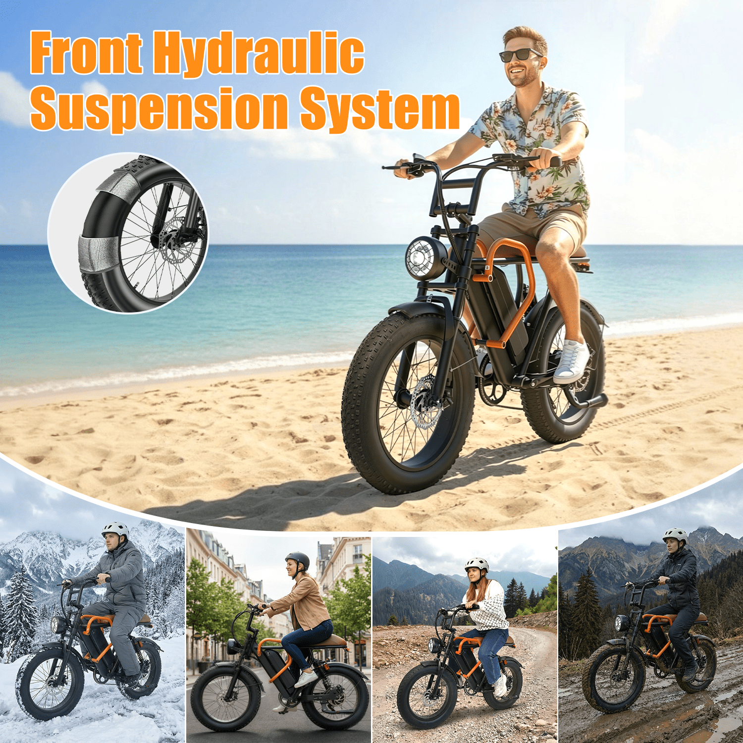 Bycyla Electric Bike for Adults, Peak 1500W 30MPH, 48V 20Ah Electric Bicycle, Full Suspension, 7-Speed,50 Miles Long Range, E Mountain Bike,UL2849 Electric Bikes