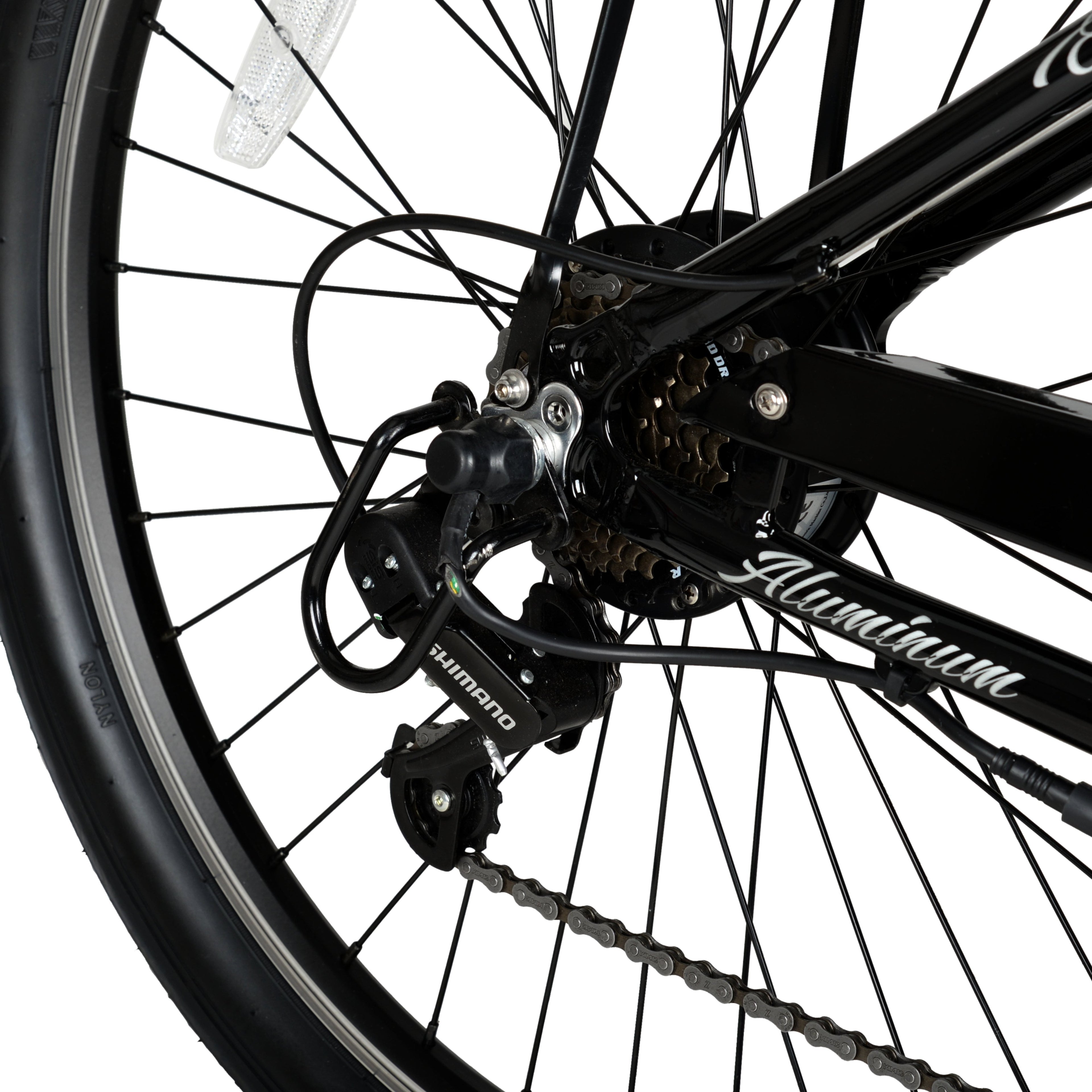 Hyper Bicycles 26 36V Men's Electric Cruiser E-Bike with Pedal-Assist, 250W Motor, Black Electric Bikes