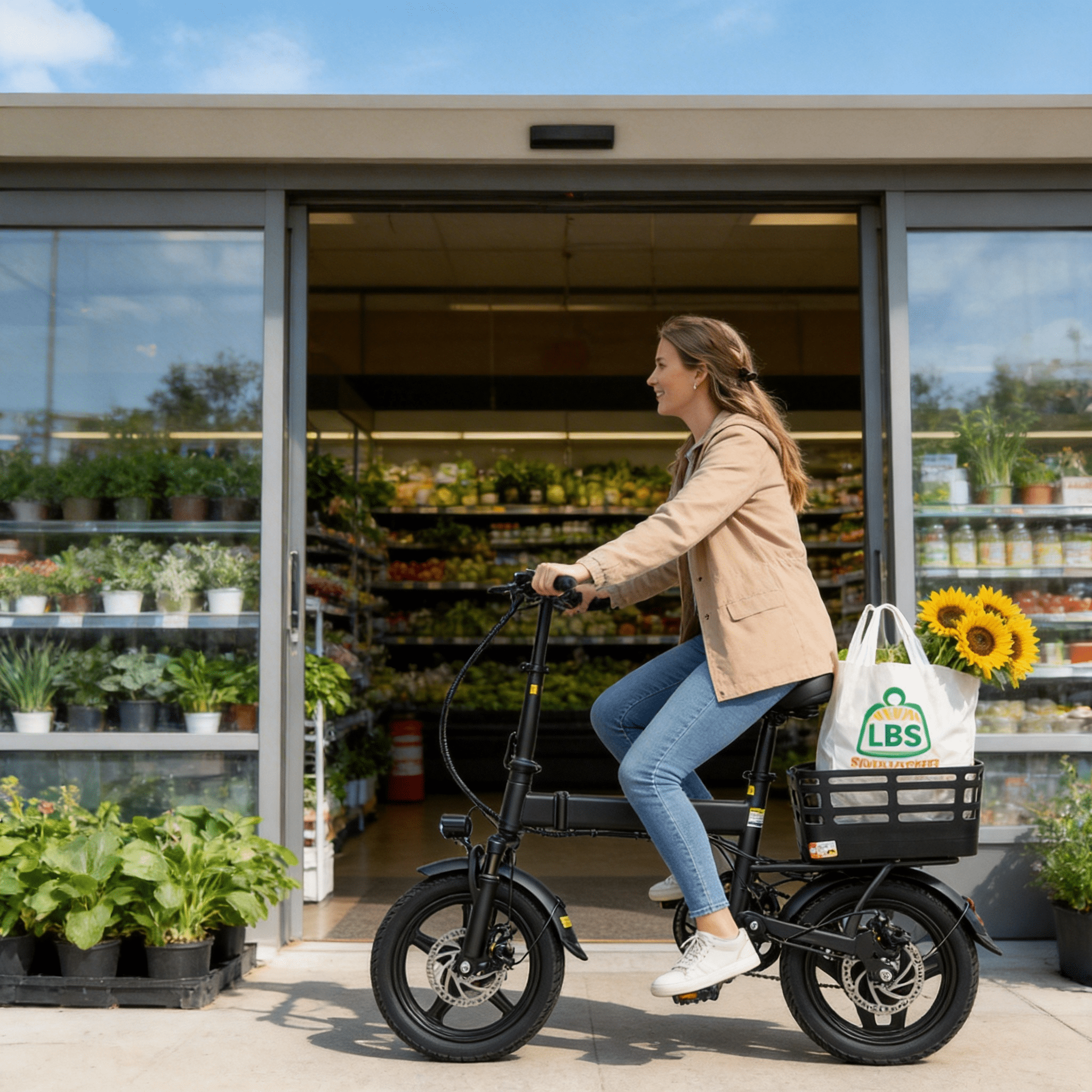 XLNEFNZ 14 Folding Electric Bike for Teens and Adults, 500W Peak Brushless Motor, 432Wh Hidden Anti-Theft Battery, 20MPH 35 Miles, Rear Basket Lightweight Ebike, UL2849 Electric Bikes