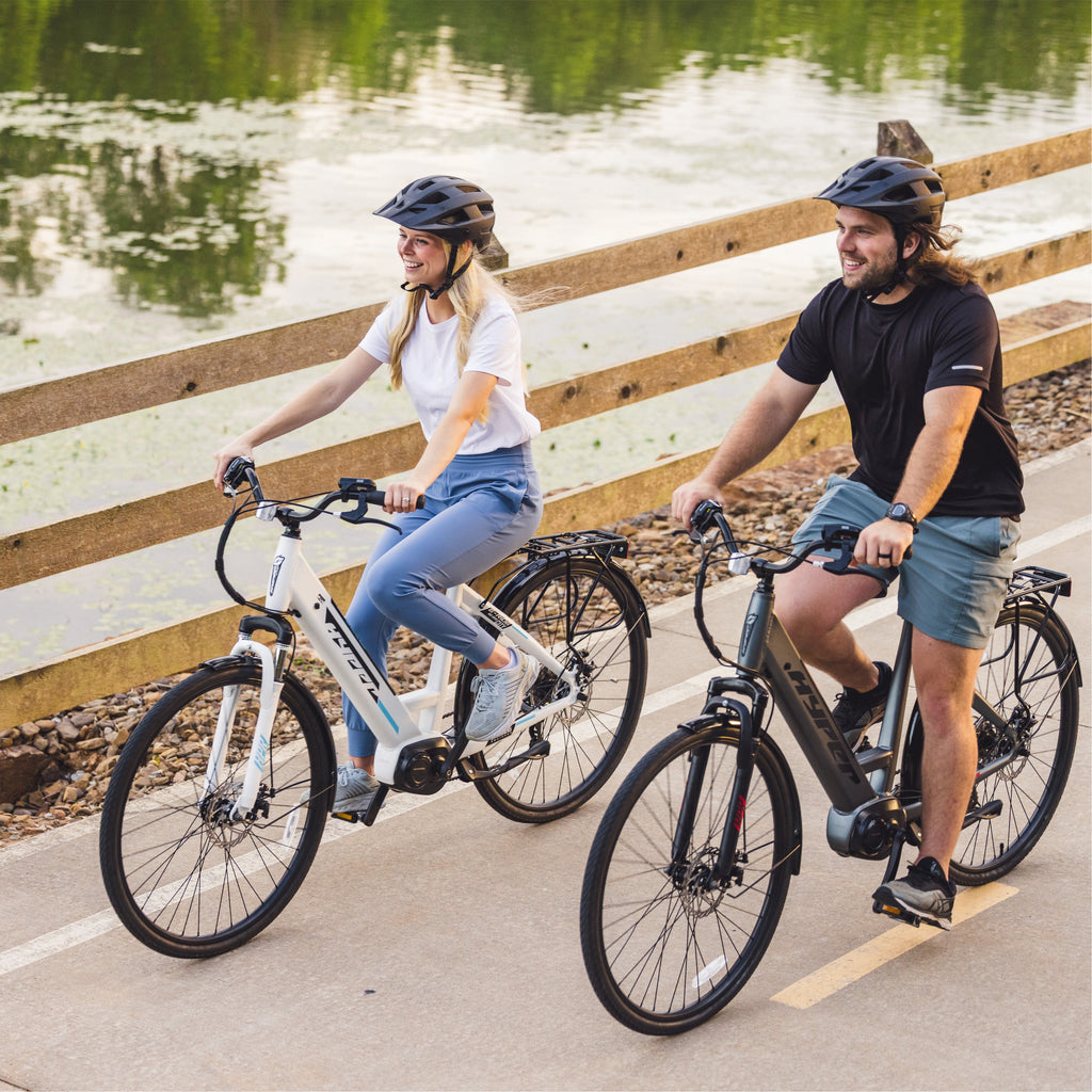 Hyper Bicycles 36V 700C Electric Commuter E-Bike, Adult Ages 13+, 250W Motor, Matte Gray Electric Bikes