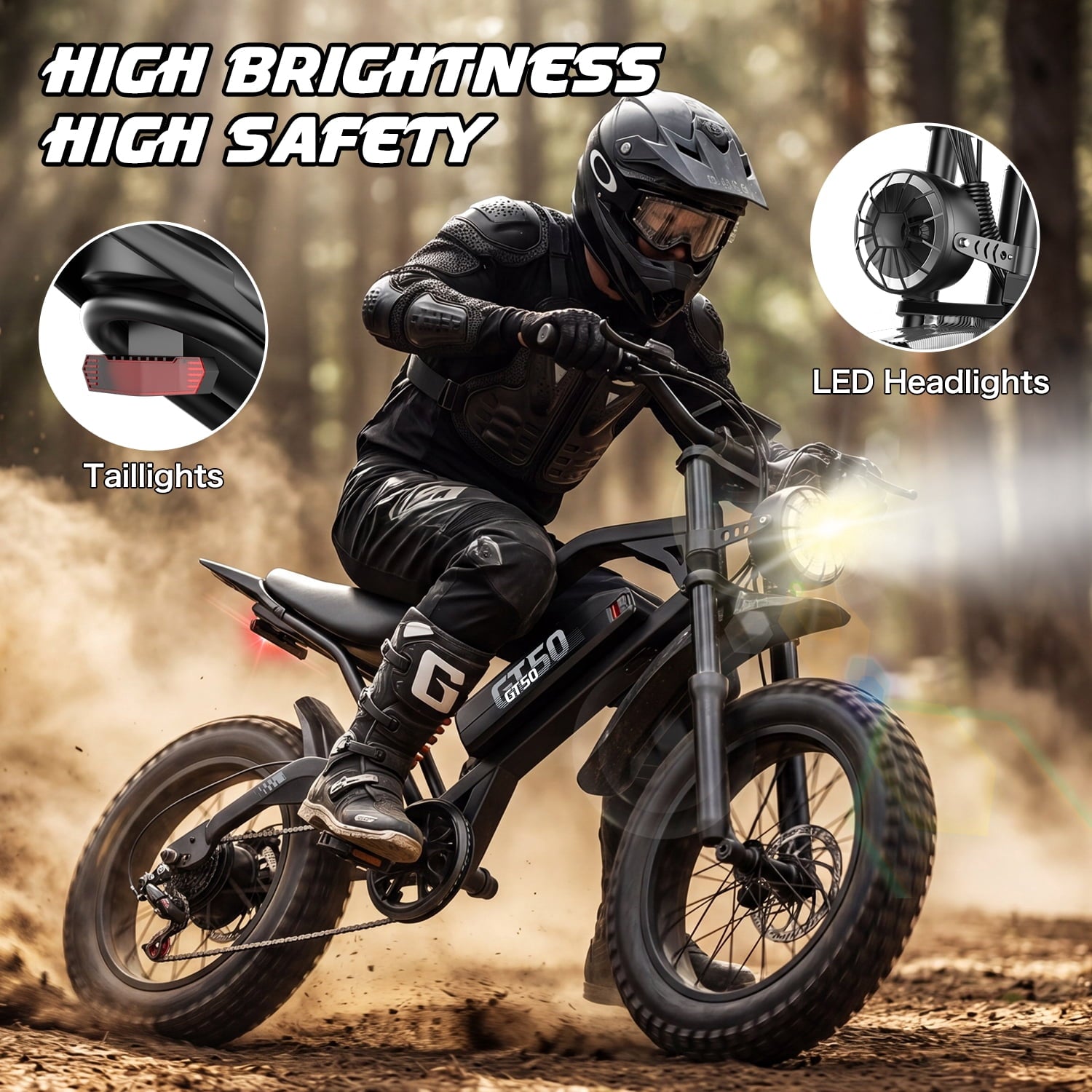 GWEIT Electric Bike for Adults, 2500W Peak Electric Mountain Bike, 20 Fat Tire Electric Bicycles, 48V 25Ah Battery, 35MPH Top Speed with Dual Suspension E Bikes, UL 2849Certified Electric Bikes
