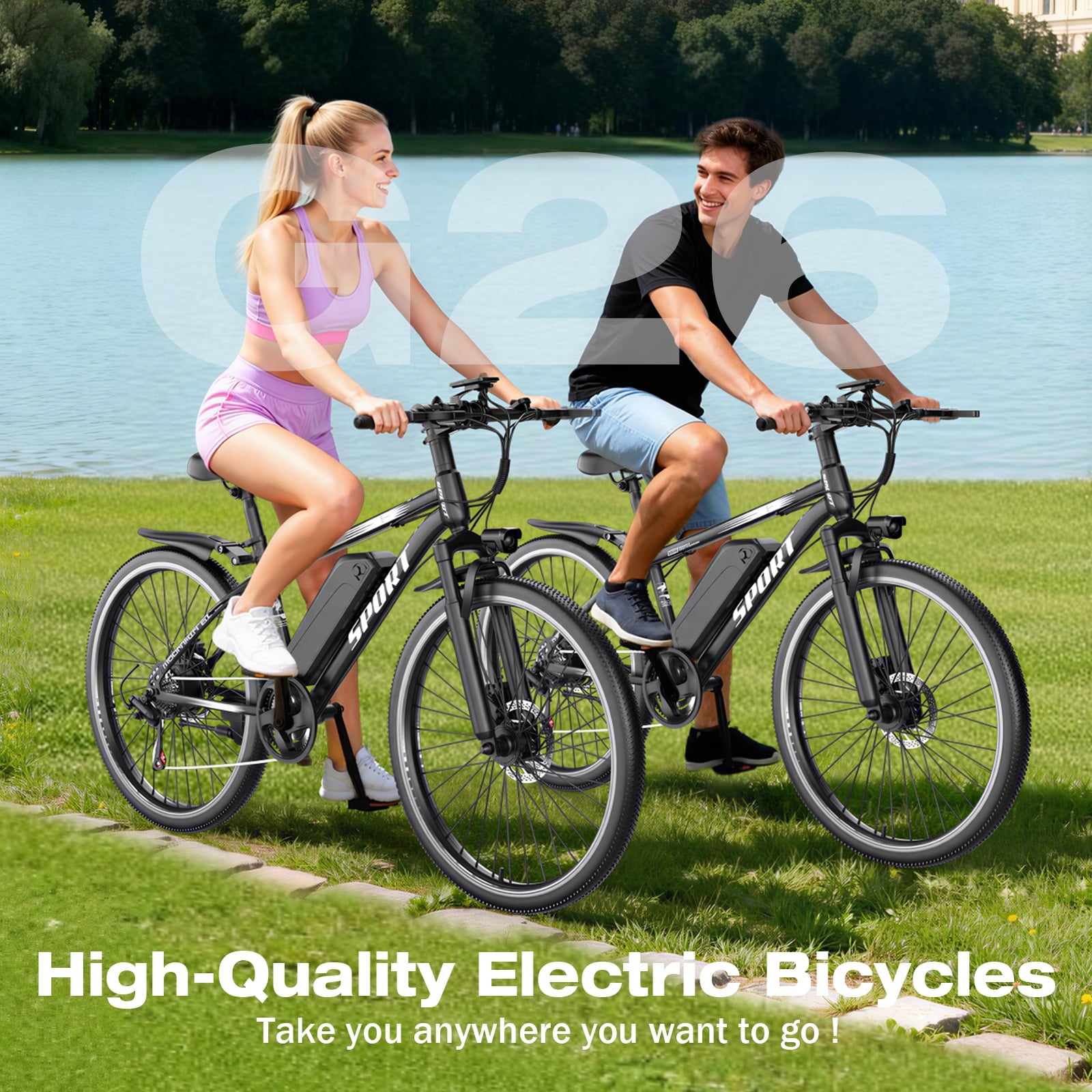 1200W Adult Electric Mountain Bike, 48V 10A Removable Battery-65 Miles, 26 Professional Shock Absorbing Tires,30MPH Off-Road Motorcycle,7 Speed Ebike,UL2849 Electric Bikes
