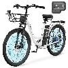 Lilypelle Electric Bike for Unisex Adults,24/26 7-Speed Step Thru Electric Bicycle ,36V,20MPH Electric Bikes