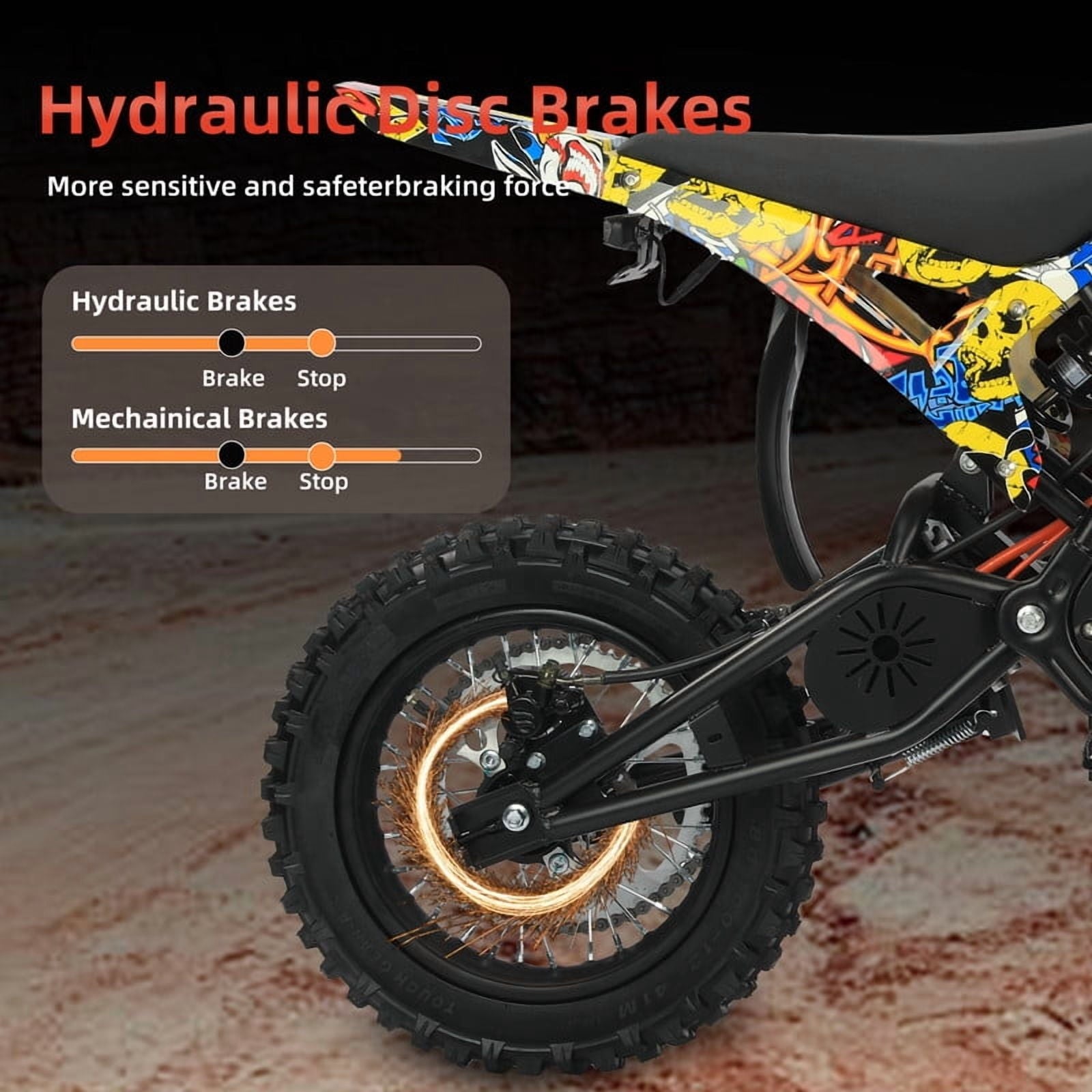 3000W(Peak) Off-Road E Mountain Bike for Teens & Adults– 37MPH, 48V 23AH Battery, 14/12 all terrain Fat Tires, Hydraulic Brakes UL2849 Electric Bikes