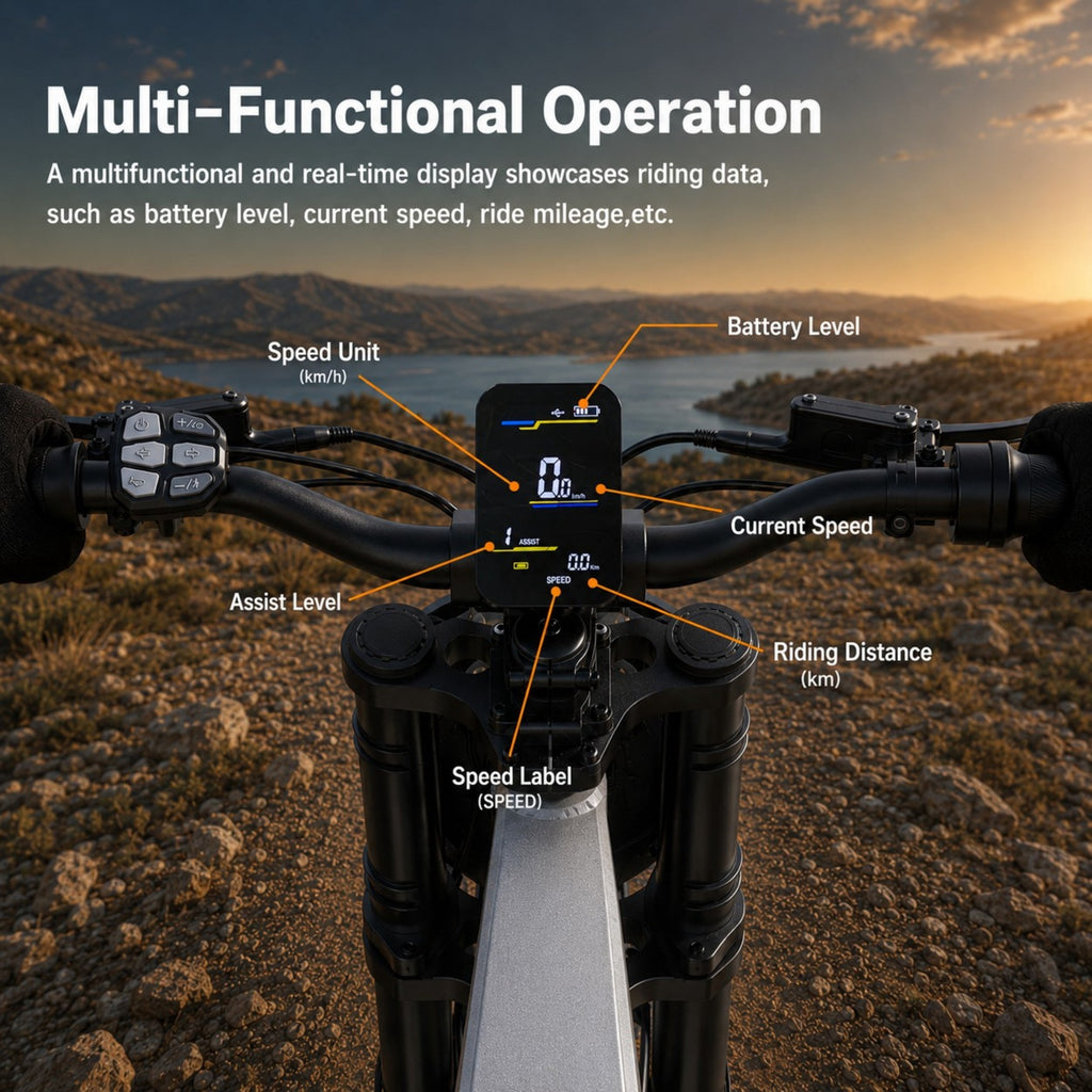 MOCRXO J300 Electric Bike for Adults, 20*4.0 Fat Tire E-Mountain Bicycle,Peak 1000W Motor 48V 18Ah 7-Speed E-Bike UL2849, LCD Display Electric Bikes