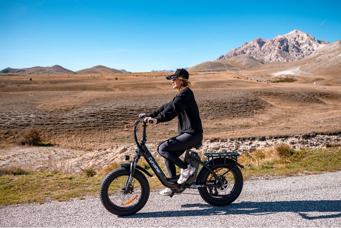 Cyrusher Rumble Electronic Bike for Adult 28,500W E-Bike 48V 18Ah UL2849 22 MPH Max Speed Step-Through Bike for Daily Commute Electric Bikes