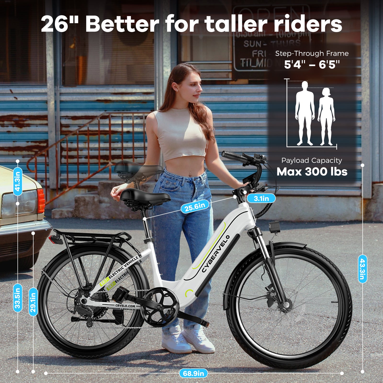 1000 Peak Electric Bike for Adults,up 80 Miles 25AH Removable Battery Ebike, 26 Electric E Bike with 7-Speed,Adult Electric Bicycles for Commute Beach Snow Man Womens All Terrain Electric Bikes
