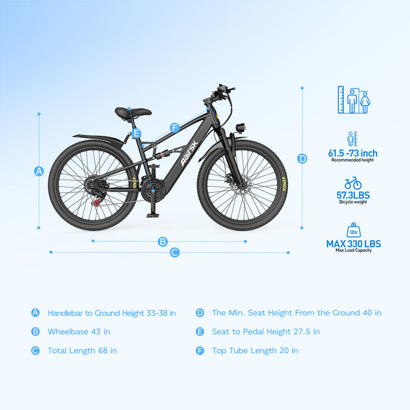 Unibike 26Electric Mountain Bike for Adults, 400W Brushless Motor Ebike, Top Speed 22MPH, 36V 13AH Lithium Battery, Gray Electric Bikes