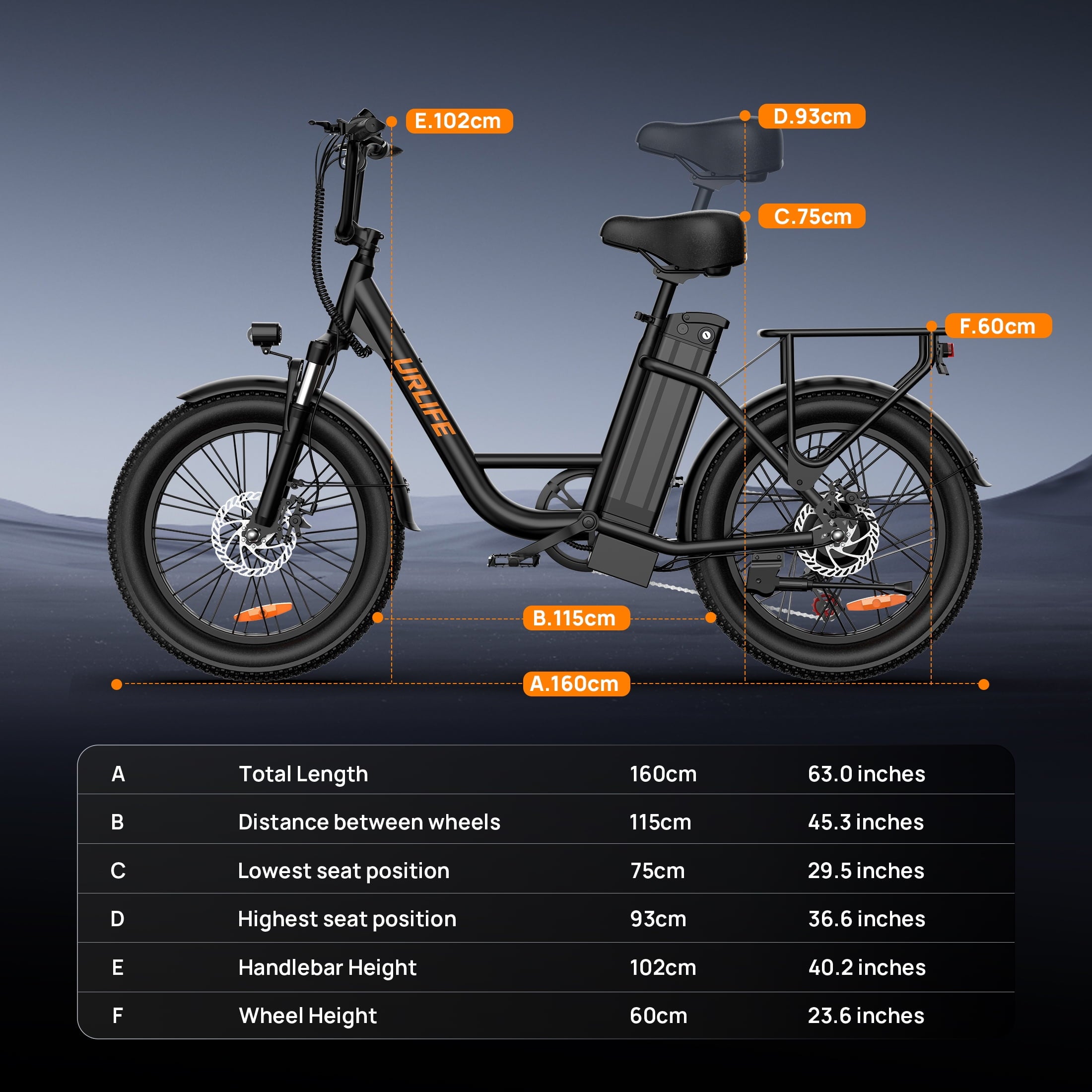 URLIFE 3.0 Fat Tire Ebike, 20 Electric Bicycles for Adult, 750W Peak Motor, 48V 13AH Remobavle Battery, 7-Speed Commuting Ebike, UL2849-Black Electric Bikes
