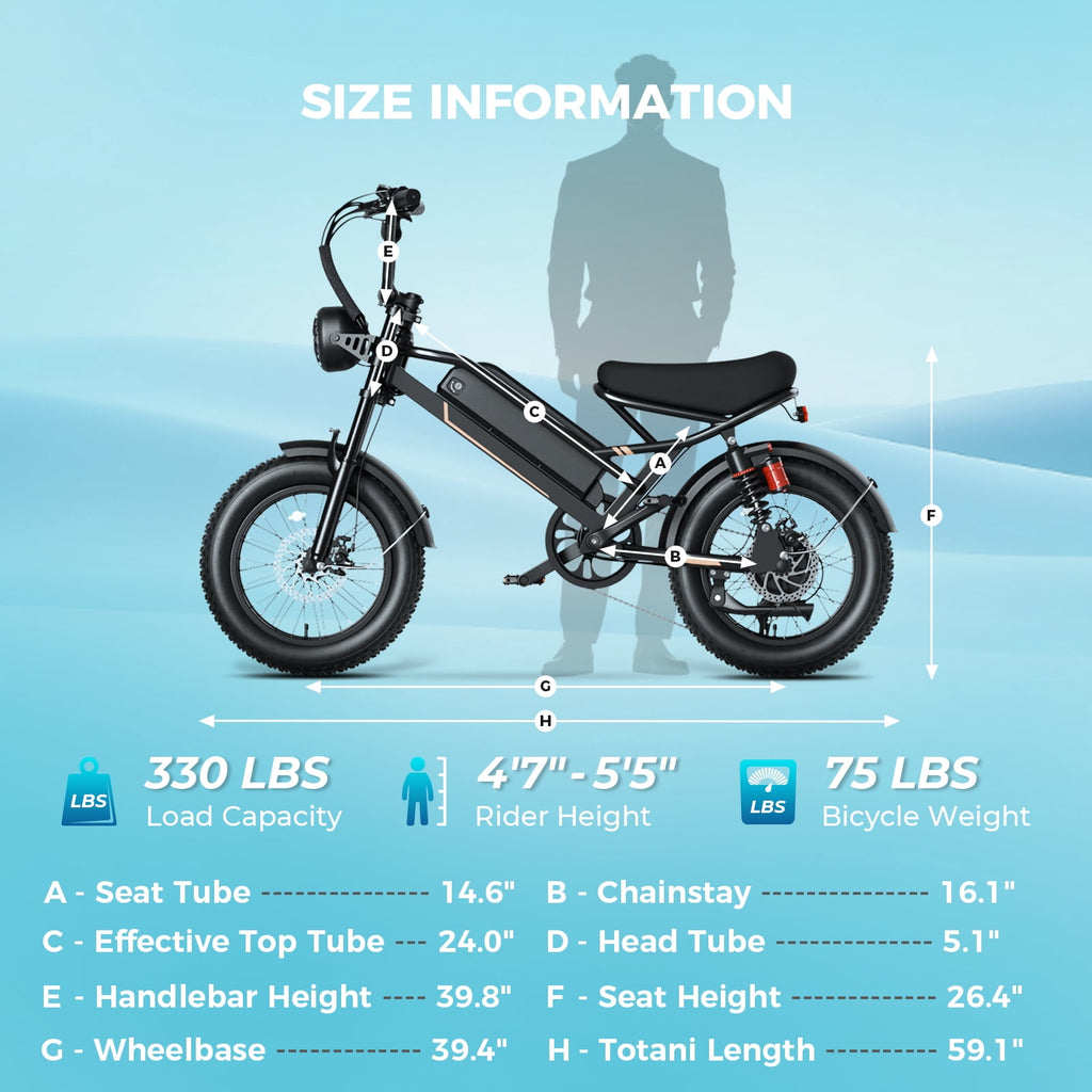 YareYi Electric Bike for Adults Teens, 2000W Peak E-Mountain Bicycle, 28MPH Fat Tire Ebike, 48V 600Wh Removable Battery Dual Suspension UL2849, 16 inch Electric Bikes