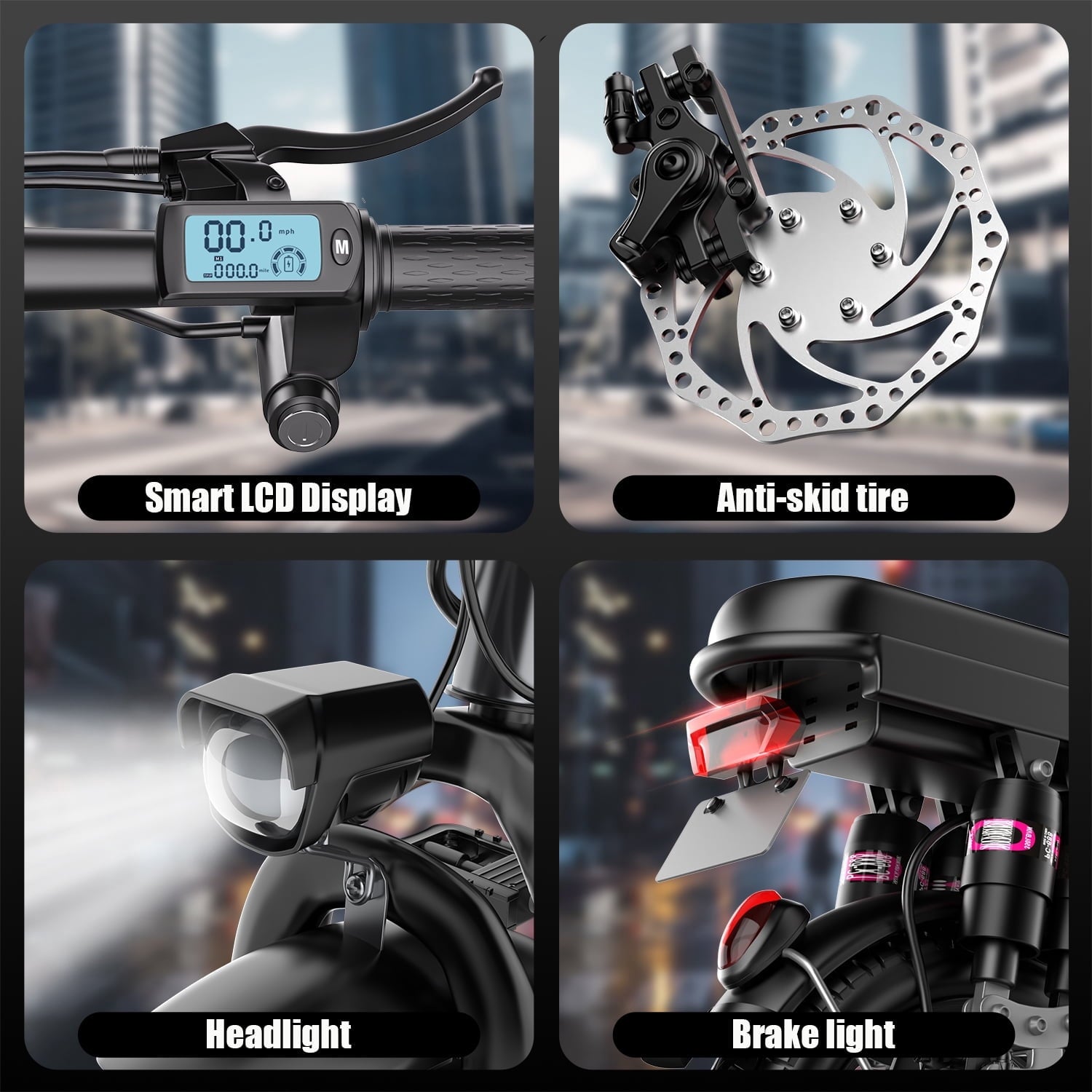 Electric Bike for Adults,  Electric Bicycle with 48V Removable Battery,14 Folding Ebike, 20MPH,30+ Miles(MAX),500W High Motor,Multi-Shock Absorption,UL 2849,Commuting Mini E Bikes Electric Bikes