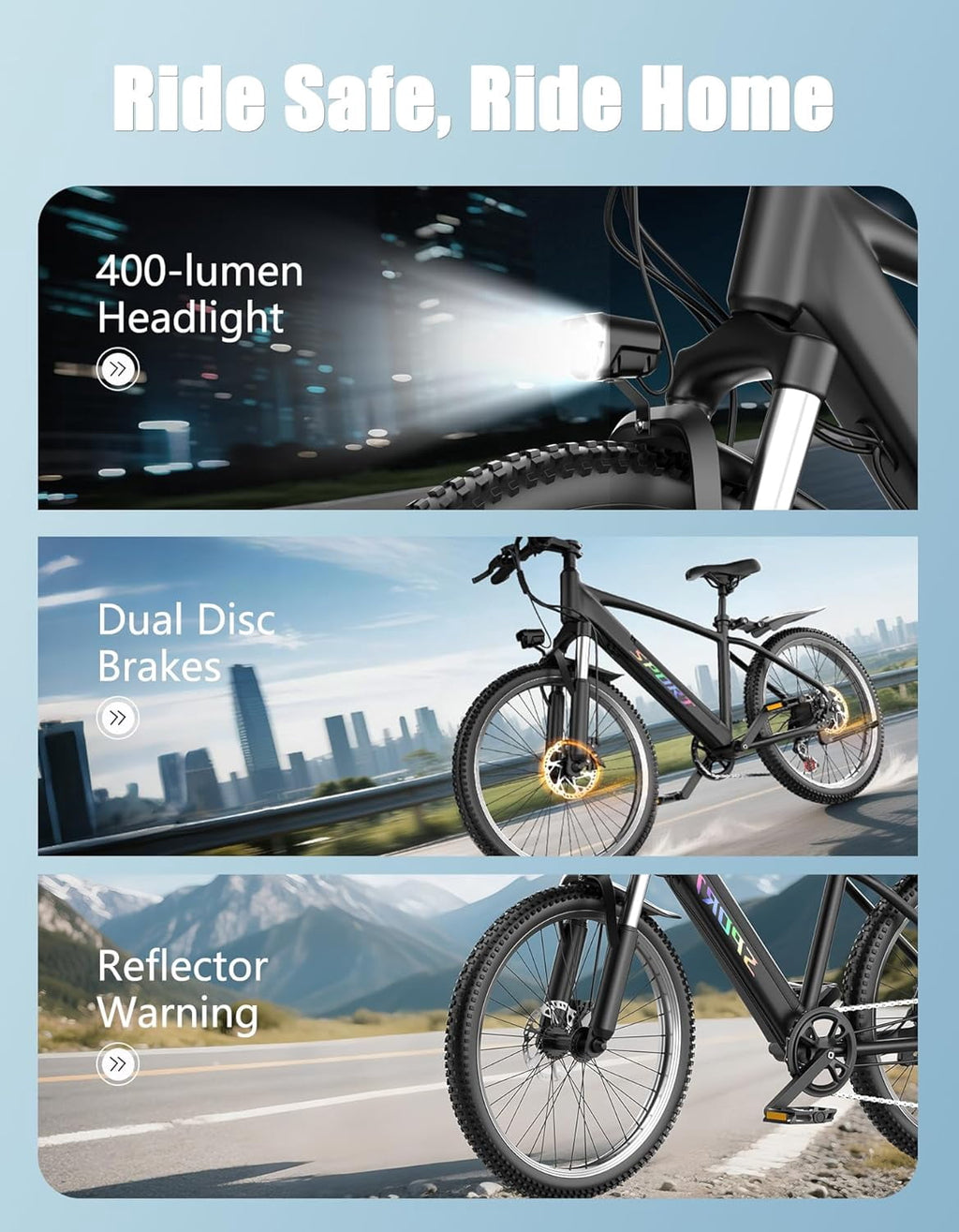 Pikabike E-Mountain Bike, 26 1500W Continuous Electric Bike for Adults, 48V 12Ah Removable Battery, UL 2849, 25MPH, 65 Miles Range, off-Road Electric Bikes