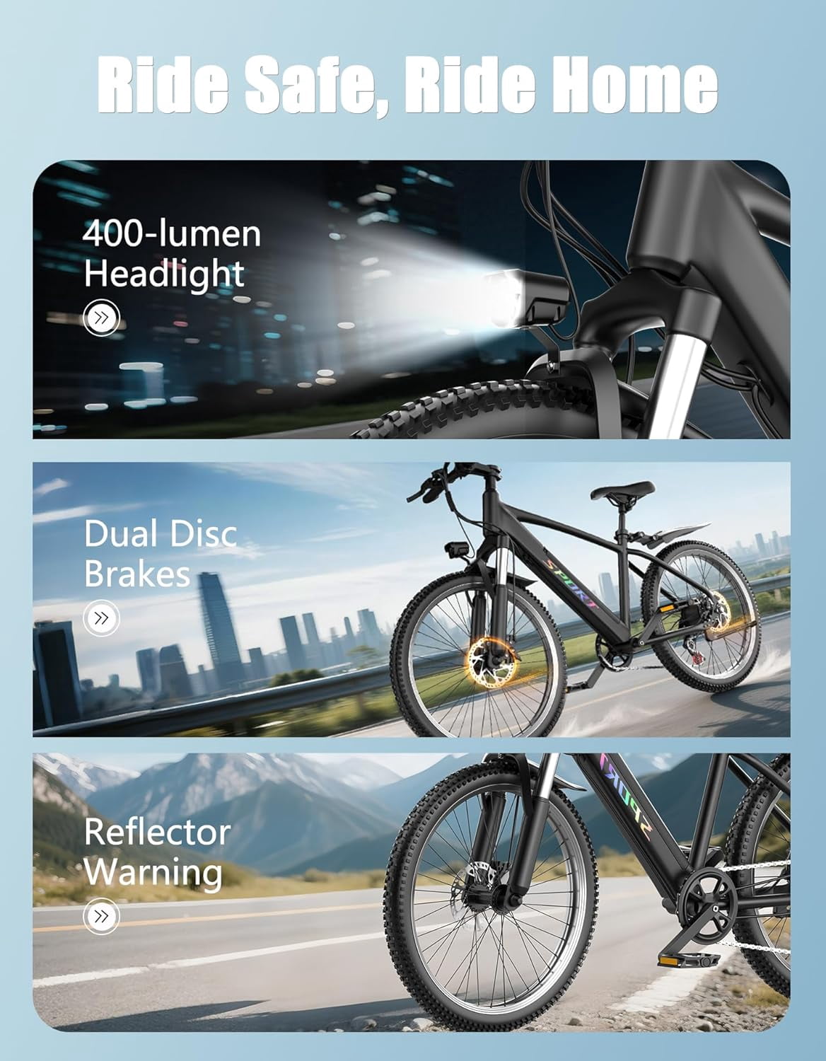 Pikabike E-Mountain Bike, 26 1500W Continuous Electric Bike for Adults, 48V 12Ah Removable Battery, UL 2849, 25MPH, 65 Miles Range, off-Road Electric Bikes