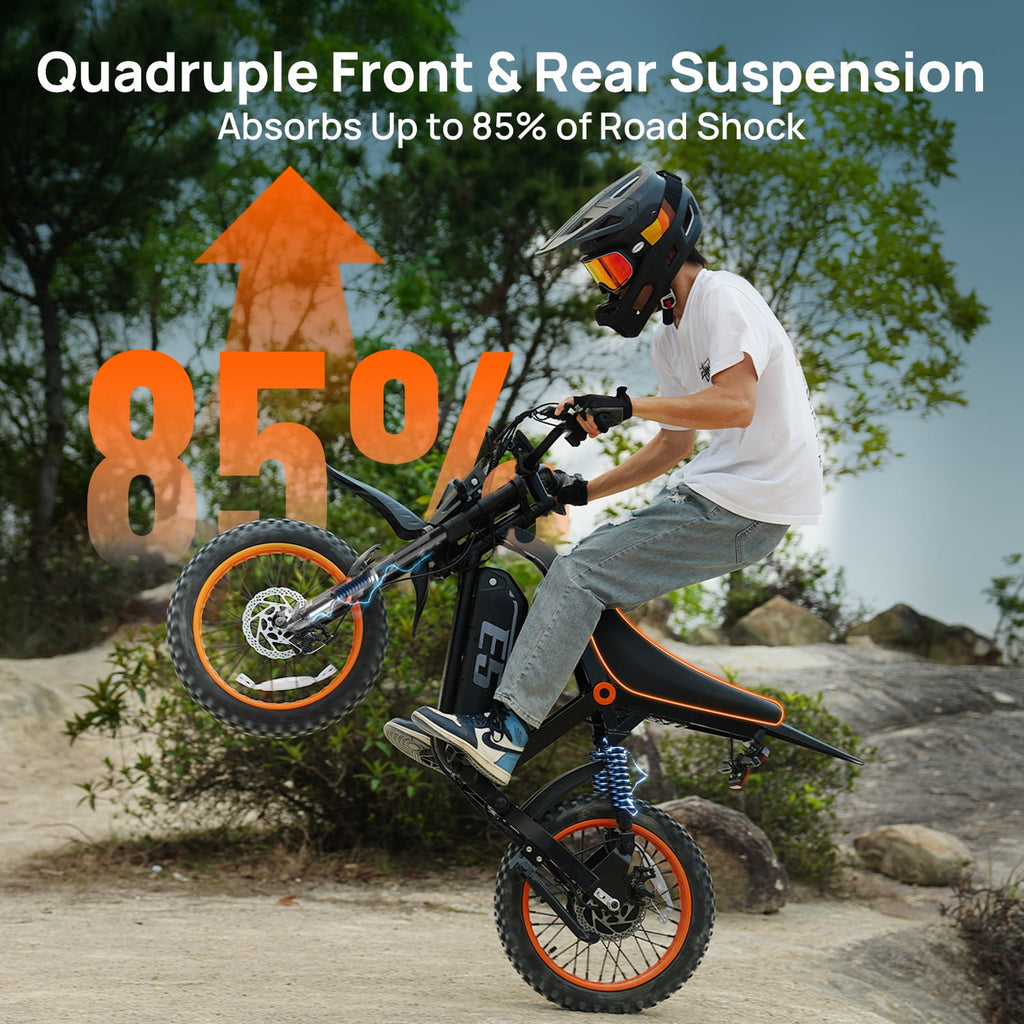 Tie Tie Electric Bike for Adults & Teens, Fat Tire E-Mountain Bicycle,Peak 1500W Motor 48V 20Ah 7-Speed EBike UL2849, LCD Display with NFC Unlock Electric Bikes