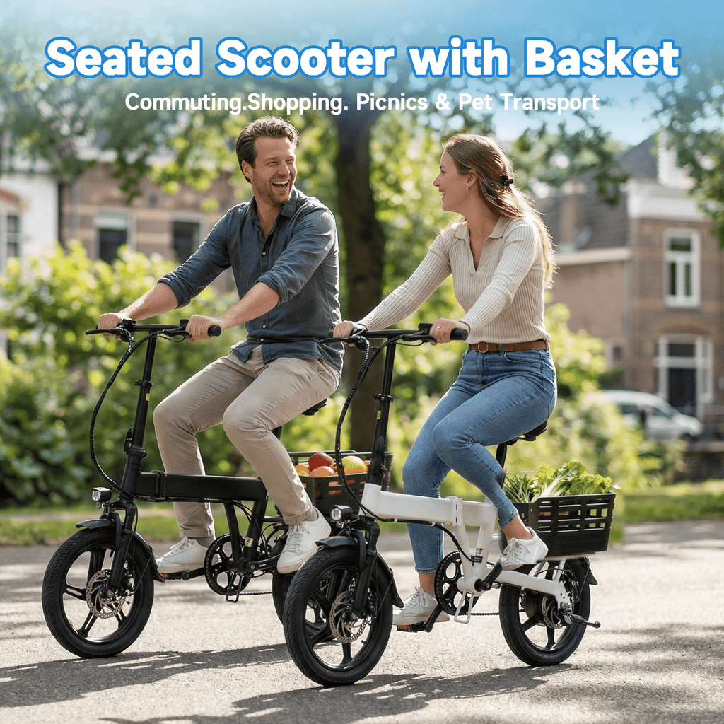 14IN Folding ebike for Adults Teens,500W Motor up to 20 mph Range 30 mile with 36V 12Ah Removable Battery Dual-disc brakes Electric bicycle,UL 2849 Electric Bikes