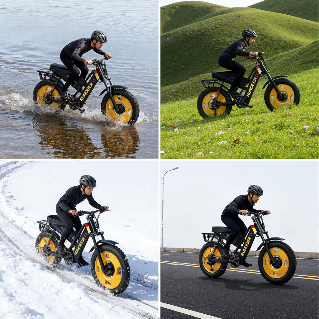 RUNDEER Electric Bike for Adults -3000W Motor , 20 Fat Tire All Terrain Ebike, 80 Miles Electric Dirt Bike, 200N·m Torque Electric Motorcycle with Dual Suspension, UL Certified, 3-Year Support Electric Bikes