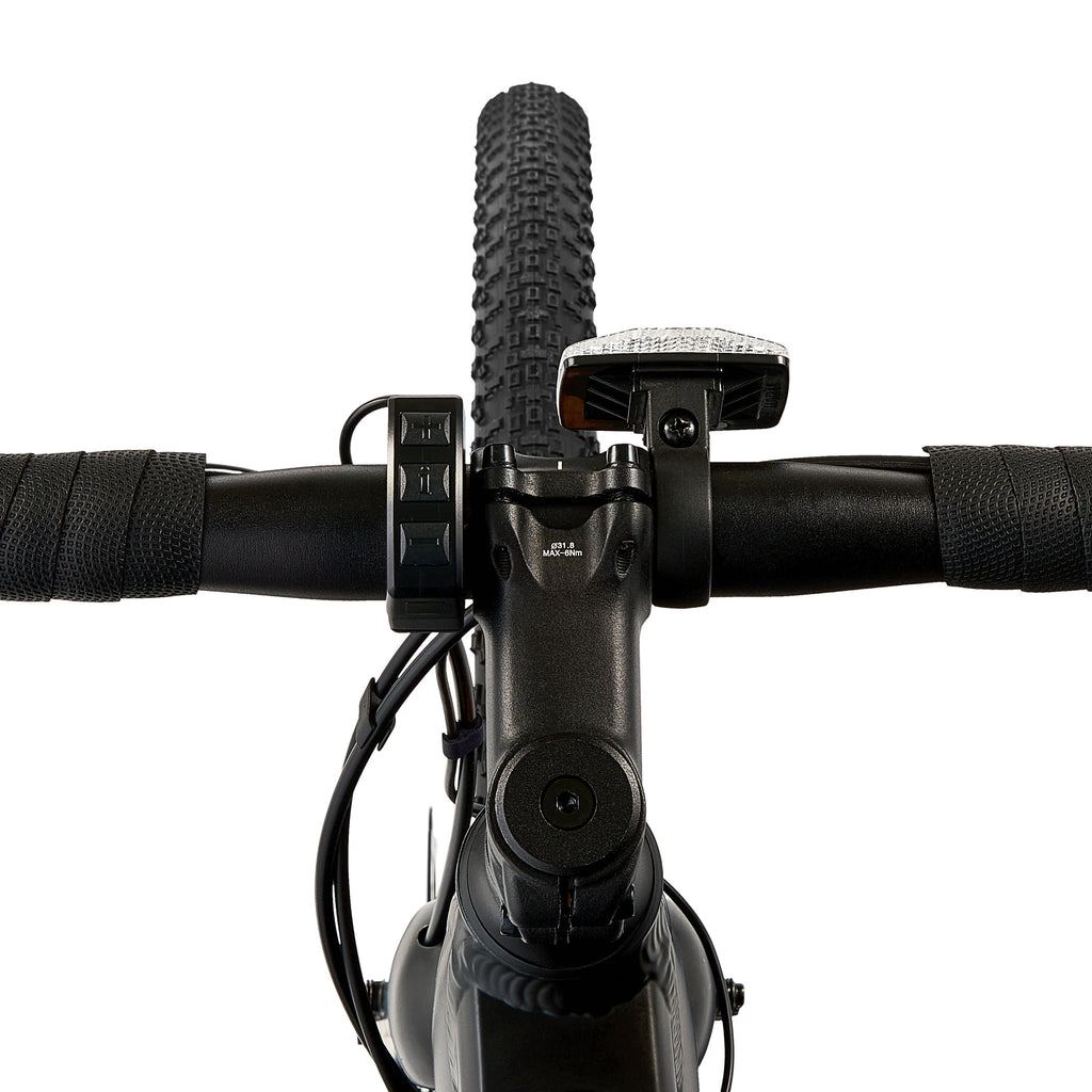 Ozark Trail 700C Rebel+ Drop Bar Electric Gravel Bike, Class 1 Mid-Drive, Large Frame, Fits Riders 5'9-6'3, Black, Adult, Unisex, Online Only Electric Bikes
