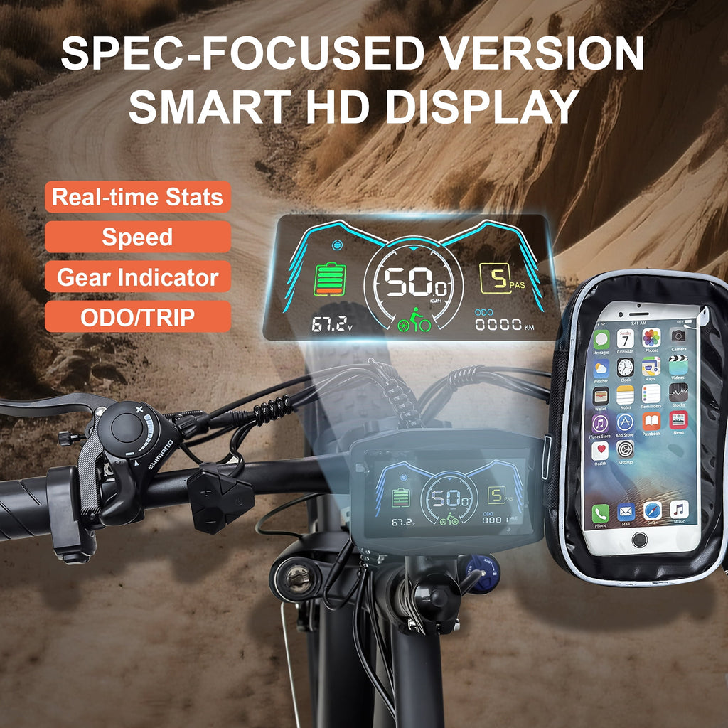 KYD Electric Fat Tire Bike for Adults, 6000W Dual Motor Ebike, Max 50MPH 26x4.0 Off-Road Mountain Electric Bicycle, 60V 25AH, UL2849 Electric Bikes