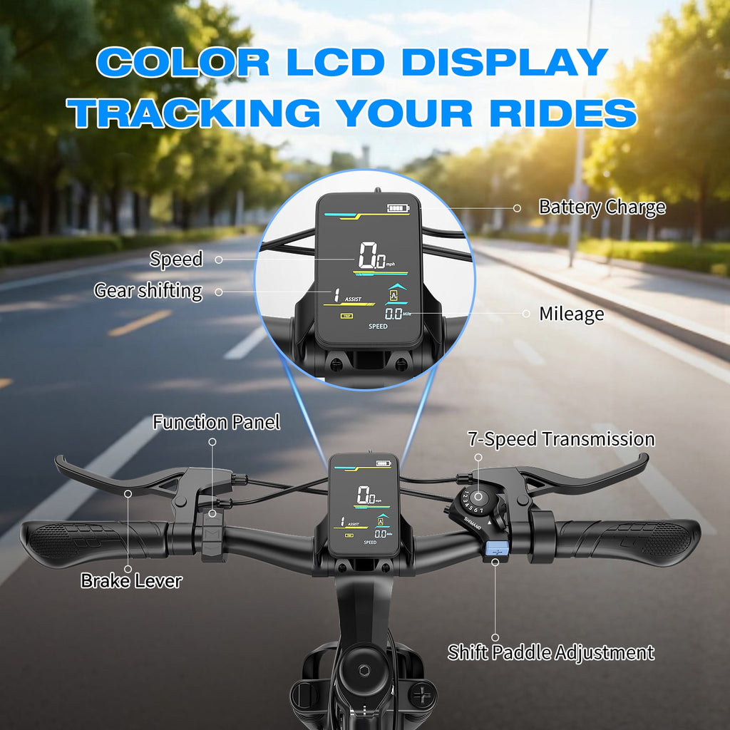 1200W Adult Electric Mountain Bike, 48V 10A Removable Battery-65 Miles, 26 Professional Shock Absorbing Tires,30MPH Off-Road Motorcycle,7 Speed Ebike,UL2849 Electric Bikes