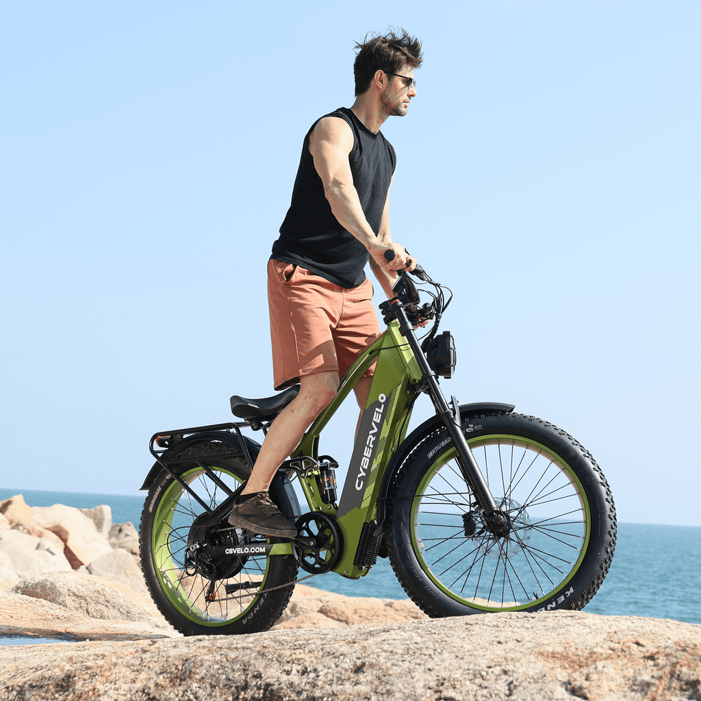 26x 4 Electric Bike,2000W Peak Motor,60V 50AH Removable Battery,Full Suspension Fat Tire E-Bike,Rear Rack, UL 2849 Electric Bikes