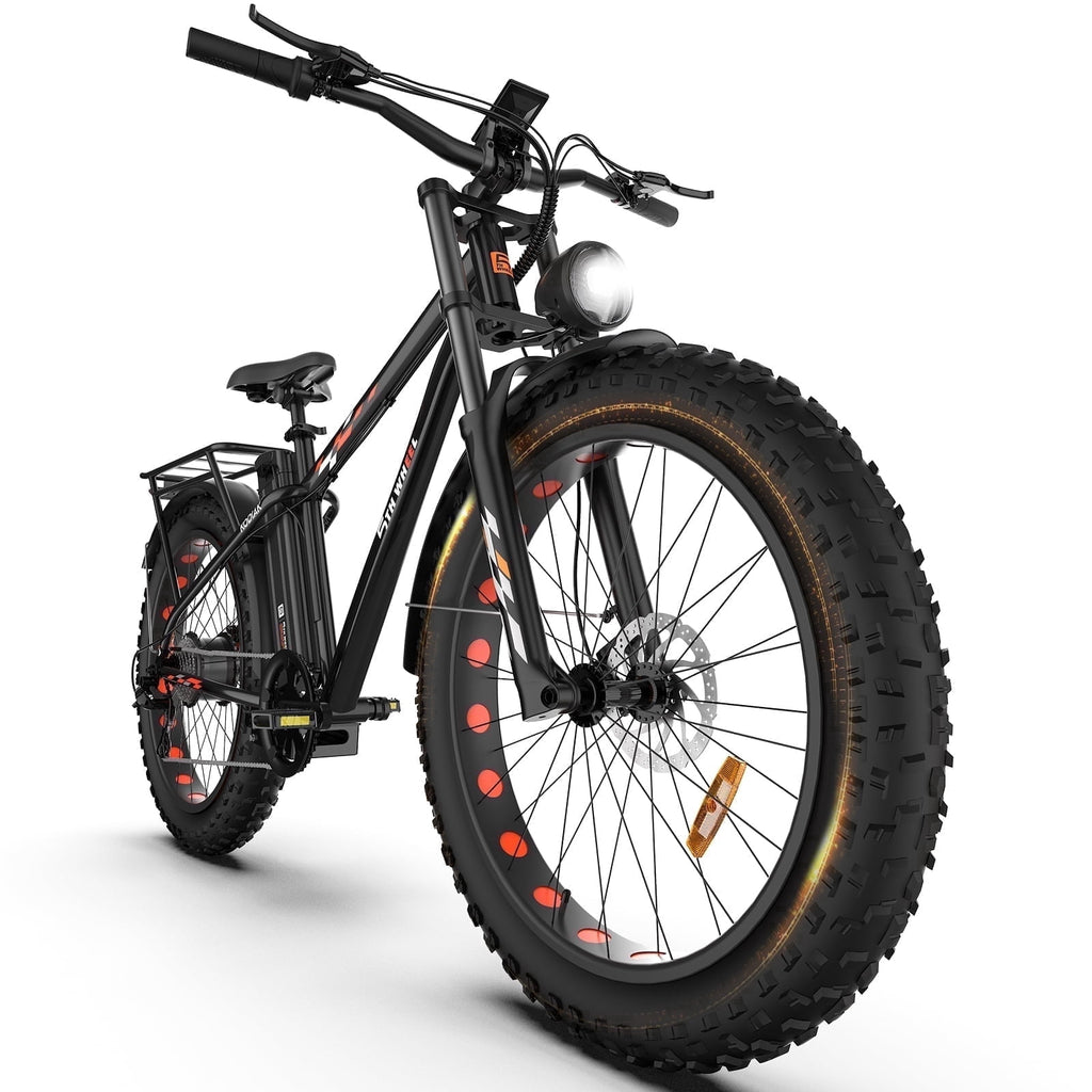 5TH WHEEL W29B 26 x 4 Fat Tire Electric Bike, 750W Motor Adult Ebike with 48V 15Ah Removable Battery, Electric Mountain Bicycle with 7 Speed, UL2849 Electric Bikes