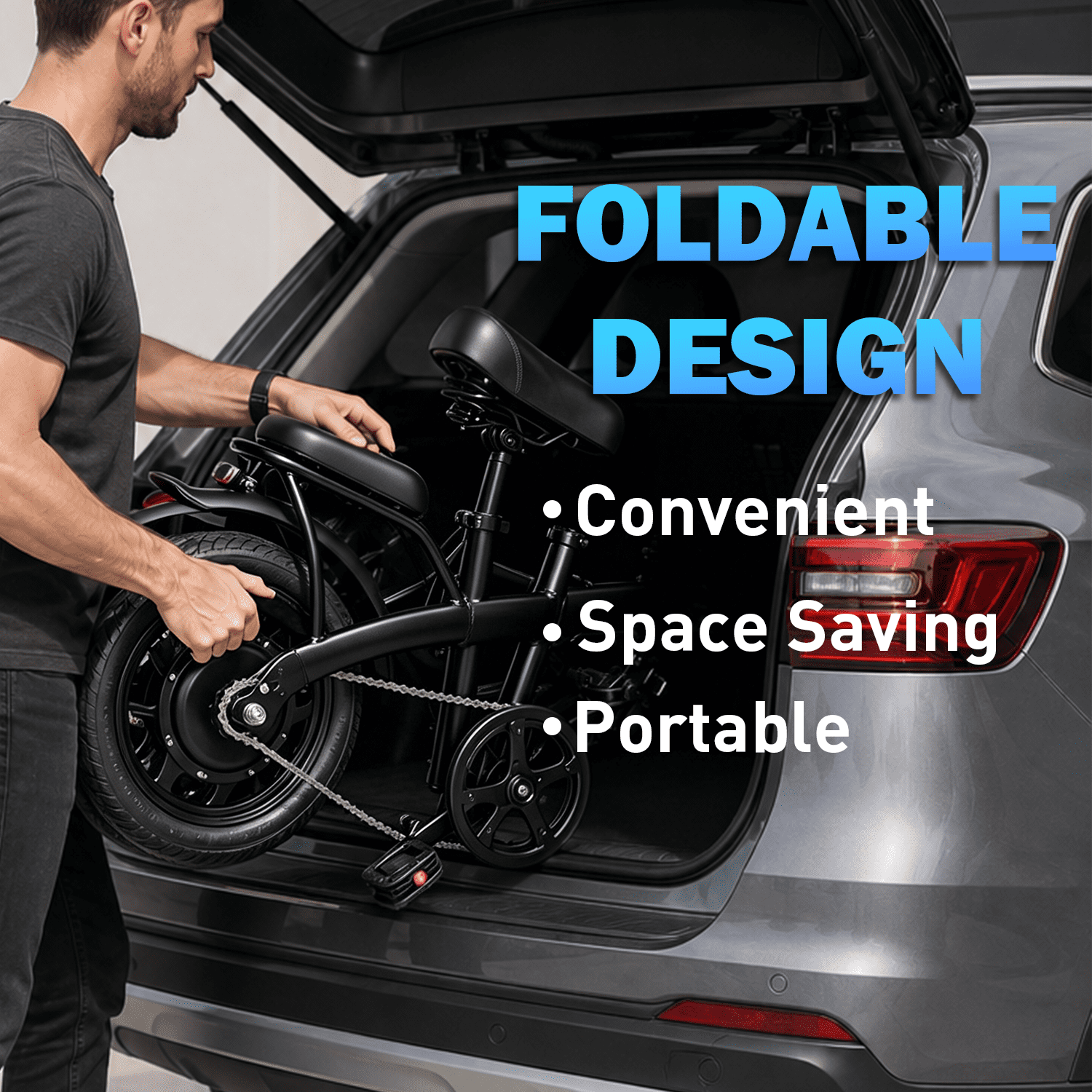 14 Electric Folding Bike for Adults,432Wh Removable Battery,500W Motor, 20MPH 20+ Miles Range,Mini Ebike for City Commuter, UL2849 Electric Bikes