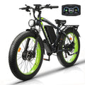 6000W Electric Bike, 60V 25AH Battery Ebike for Adults, Dual Motor AWD Ebike 50MPH 21-Speed ,Long Range Mountain EBike with 26 x 4.0 Fat Tire, All-Road Mountain Bike UL2849 Electric Bikes