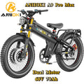 6000W Peak A9 Pro Max Dual Motor Electric Bike for Adults,60V 70Ah Battery,Up to 45 MPH,Up to 230 Miles Range,26x4.8 Fat Tires,Full Suspension Electric Bikes