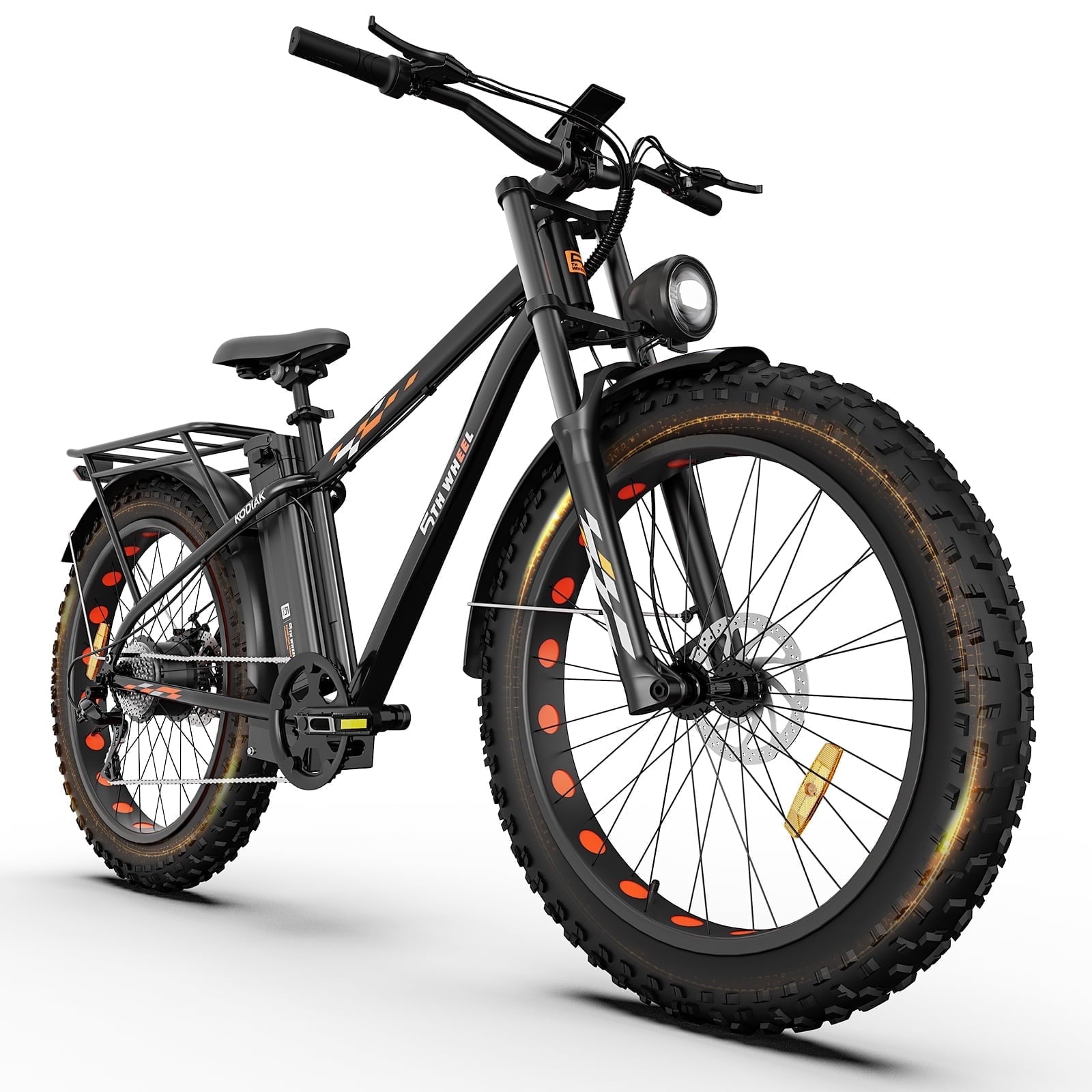 5TH WHEEL W29B 26 x 4 Fat Tire Electric Bike, 750W Motor Adult Ebike with 48V 15Ah Removable Battery, Electric Mountain Bicycle with 7 Speed, UL2849 Electric Bikes